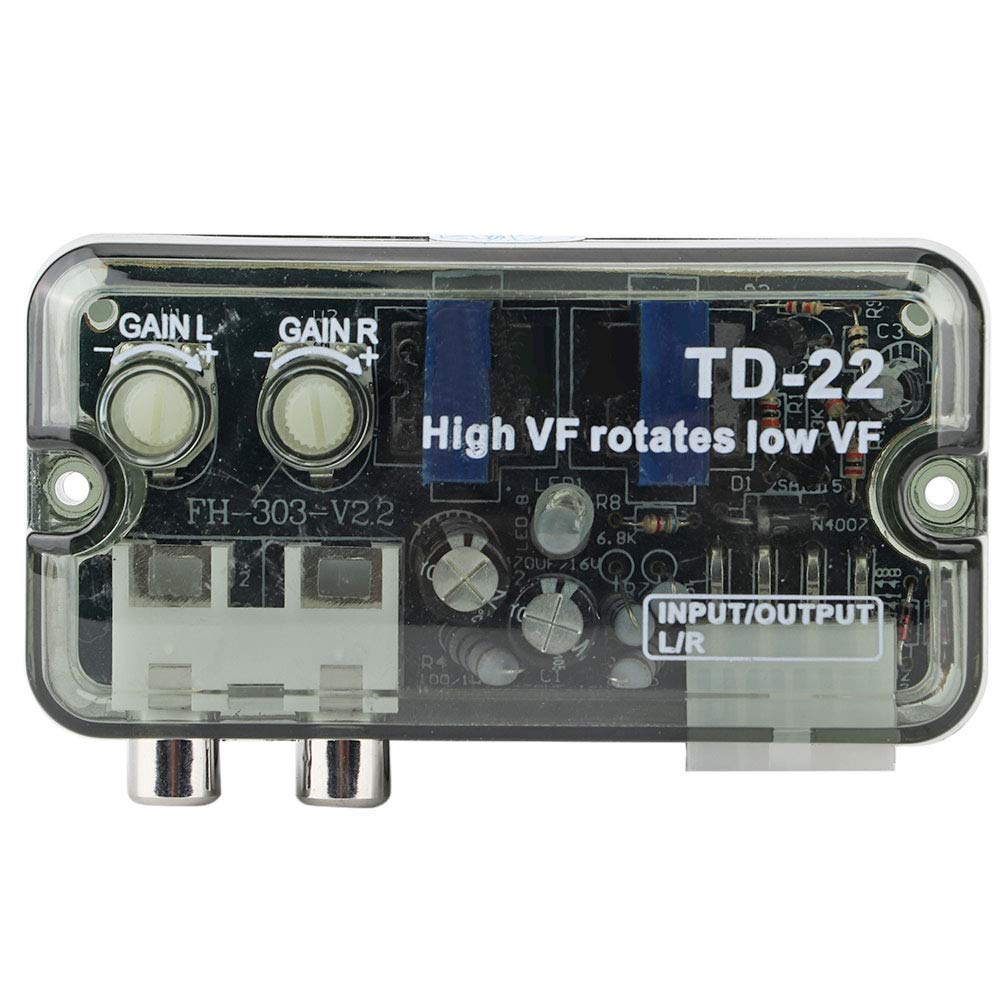 Acouto Car Audio Converter Stereo High To Low Frequency Speaker Level Converter Auto Amp Subwoofer Amplifier Cd Player High To L