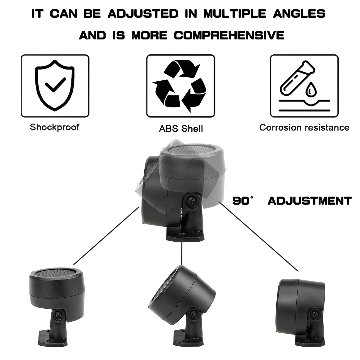 Anronch 4 Pcs 500W Dome Tweeters Car Speaker, Tp 006A High Power Stereo Car Tweeter Mini Dome Tweeter Speakers Surface Mounting