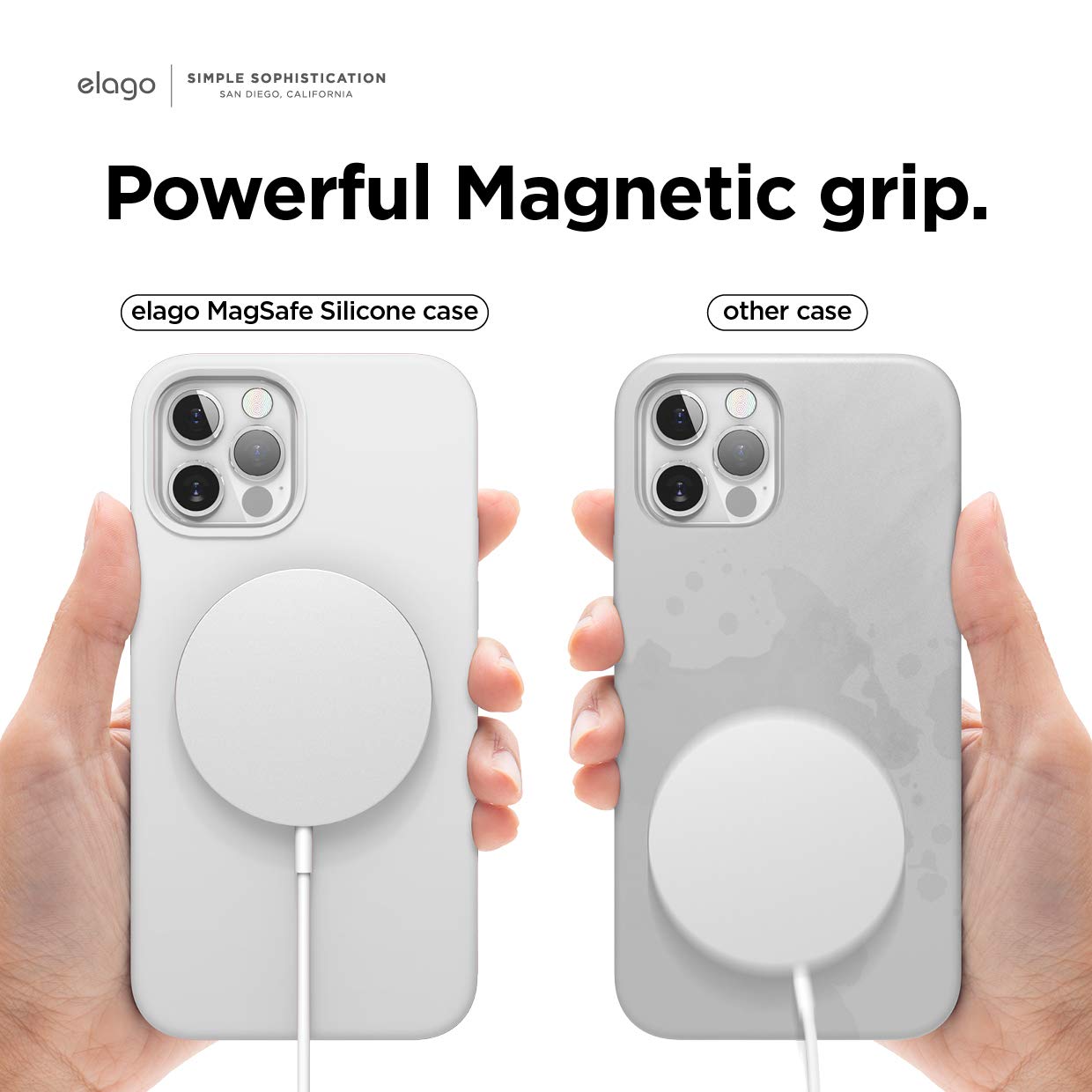 Elago Magnetic Silicone Case Compatible With Iphone 12 & Iphone 12 Pro 6.1 Inch - Built-In Magsafe Magnets Compatible With Magsa