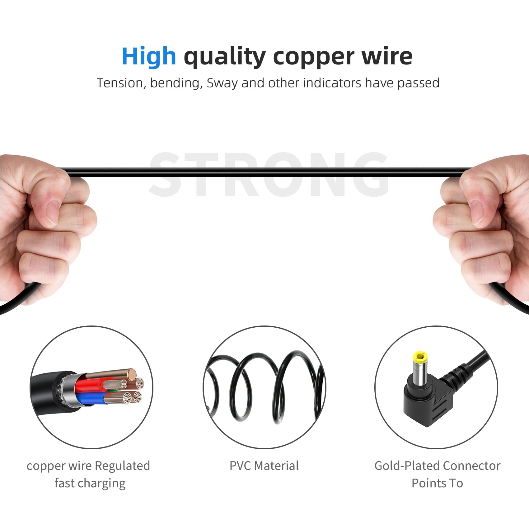 65W Ac Adapter Laptop Charger For Toshiba Satellite C55 C55D C55T C655 C675 C850 C855 C855D C875 L645 L645D L655 L655D L675 L675D L745 L755 L855 L875 L875D P745 P755 P855 P875 S855 Power Supply Cord