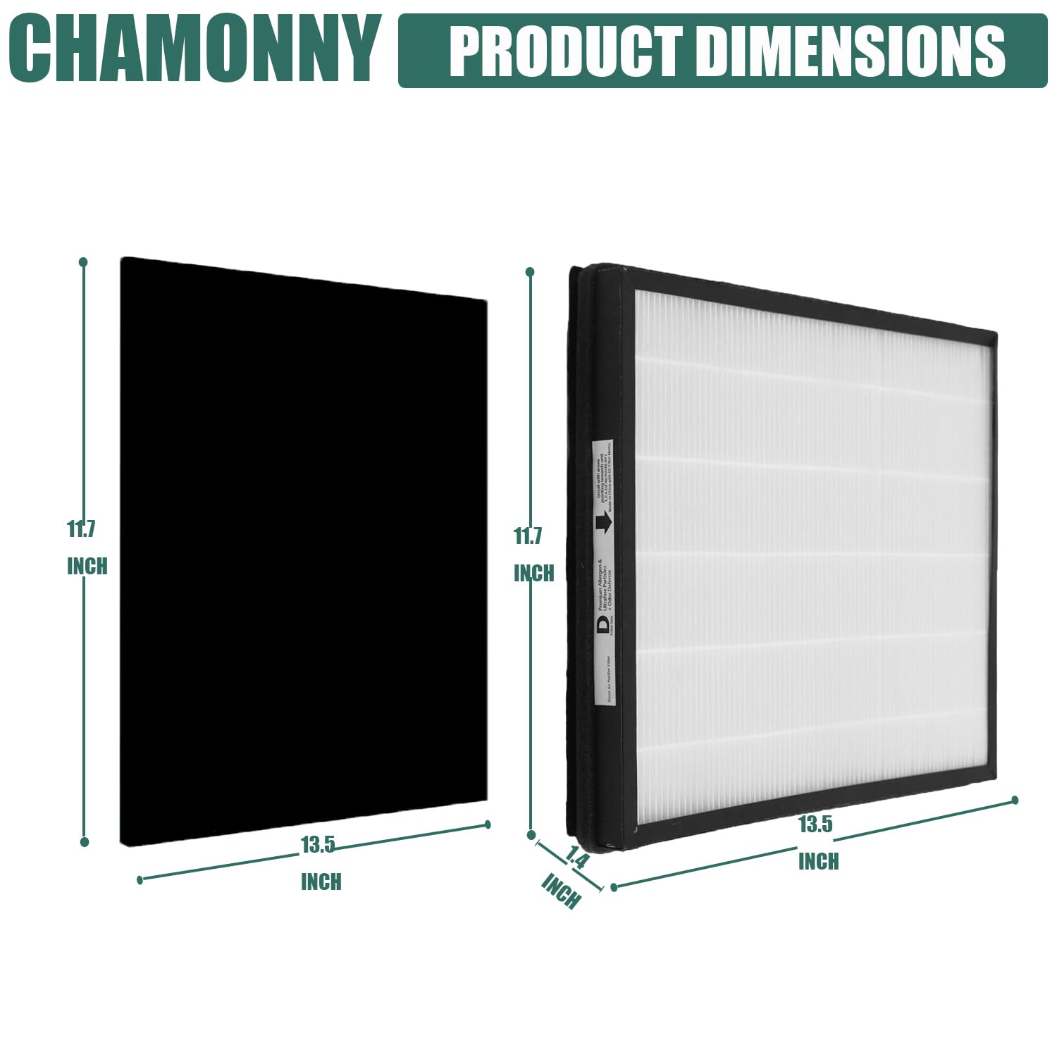 Chamonny Iaf H 100D Idylis D Replacement Filter Size D, Compatible With Idylis Ac 2118, Ac 2123, Iap 10 280 Air Purifier Devices