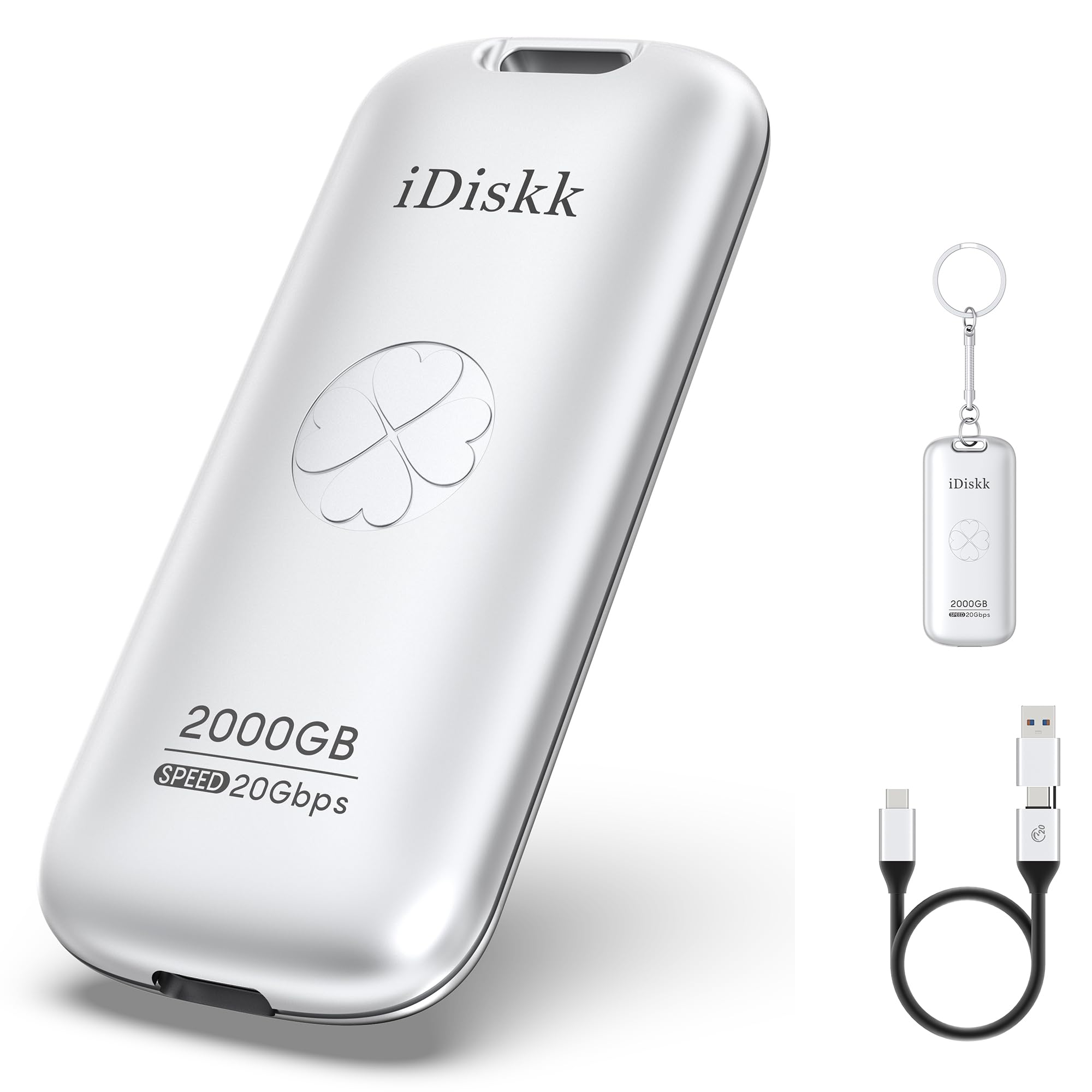 Idiskk ?Plug Play 2Tb High Speed 2000Mb/S External Ssd |Pocket Sized | Usb 3.2 Gen 2X2 | External Solid State Drive | Photo Stick Compatible With Xbox,Ps4,Ipad,Pc&Mac,Pc,Android Phones,Cameras