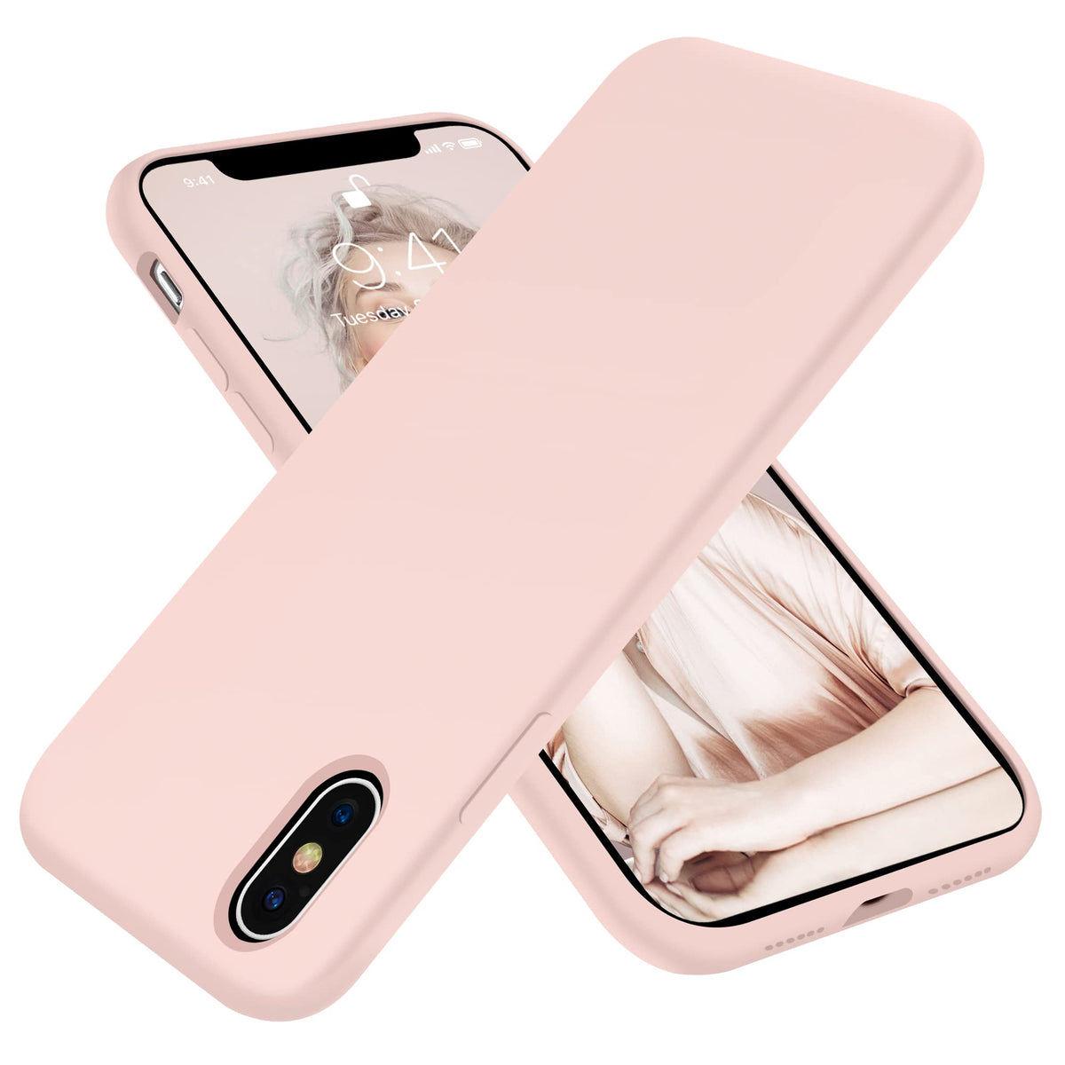 Otofly Liquid Silicone Gel Rubber Full Body Protection Shockproof Case For Iphone Xs/Iphone X,Anti-Scratch&Fingerprint Basic-Cas