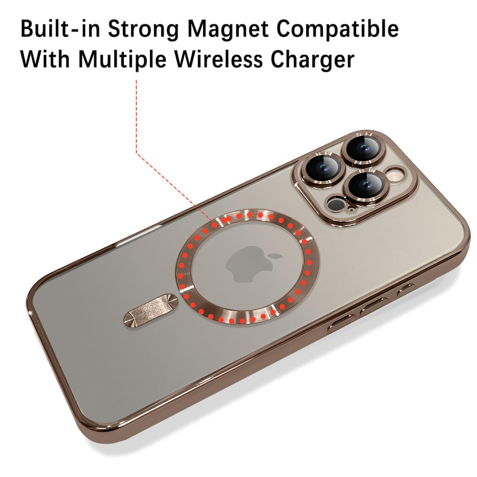 Ook Magnetic Case Made For Iphone 16 Pro Max (6.9 Inch) [Built In Camera Lens Protector] [Compatible With Magsafe] Soft Tpu Anti