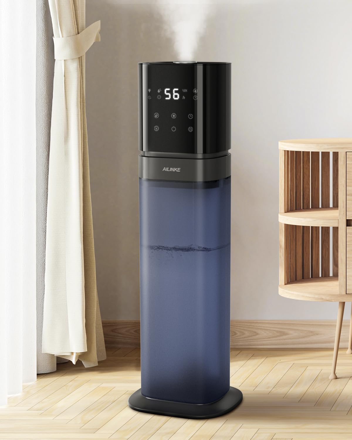 AILINKE Smart Humidifier Large Room, 2.1Gal/8L Humidifiers for Bedroom with Extended Tube&Night Light, Whole House Cool Mist Hum