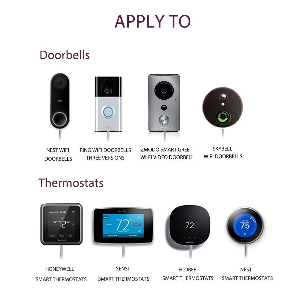 Viivria Doorbell Transformer 24V 40Va For Ring Video Doorbells, Hardwired Door Chime Transformer Power Supply, Compatible With R