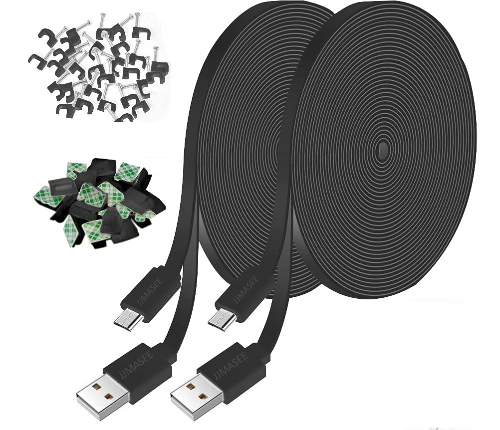 Jjmasee 26Ft Power Extension Cable For Wyze Cam V3/V4/Og/V3 Pro, Blink, Arlo Essential, Eufy, Kasacam (Not For Wyze Pan V3), Mic