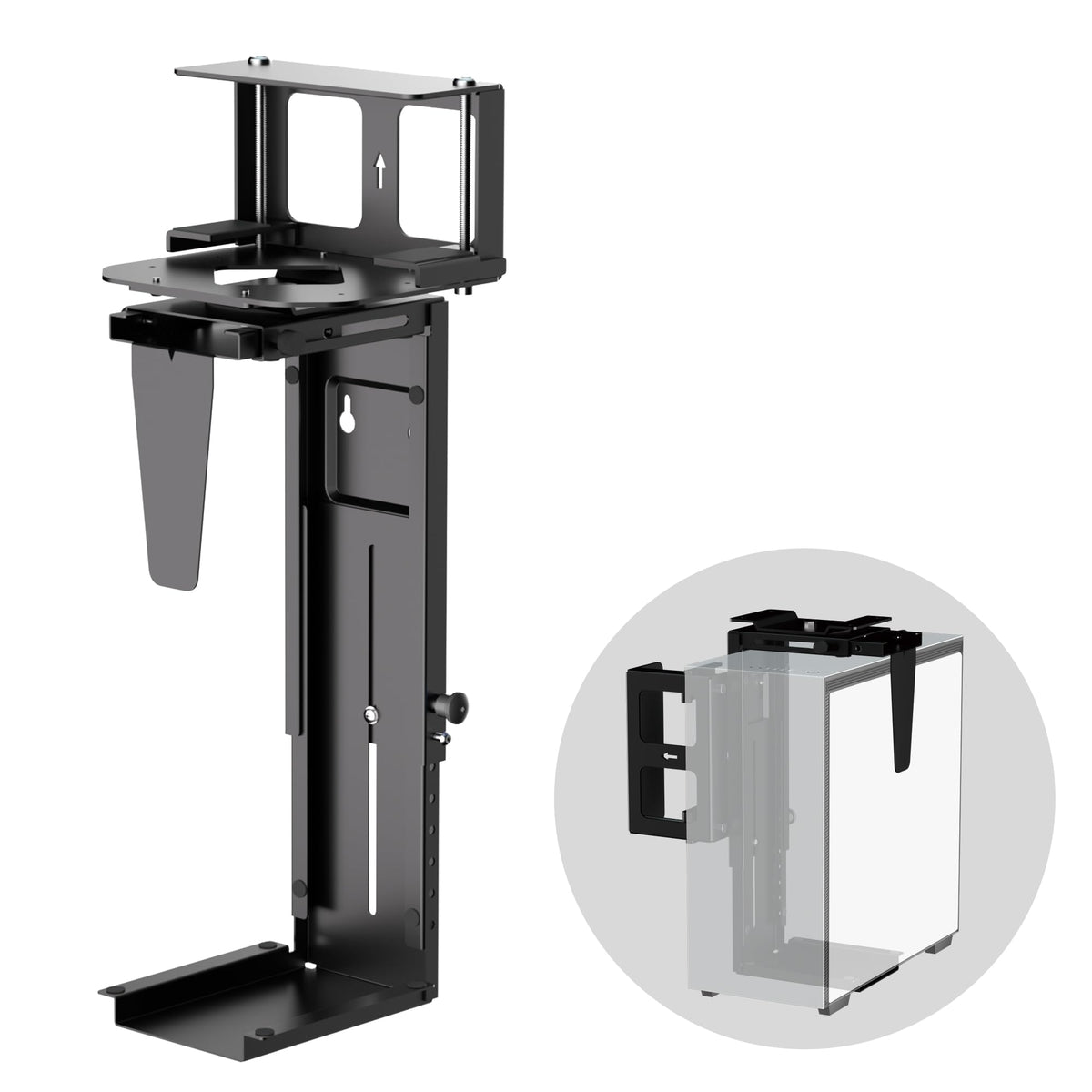 Desk Leg Pc Mount Pholiten Under Desk CPU Mount,Universal Desk Leg CPU Mount,3.94 to 11 ...