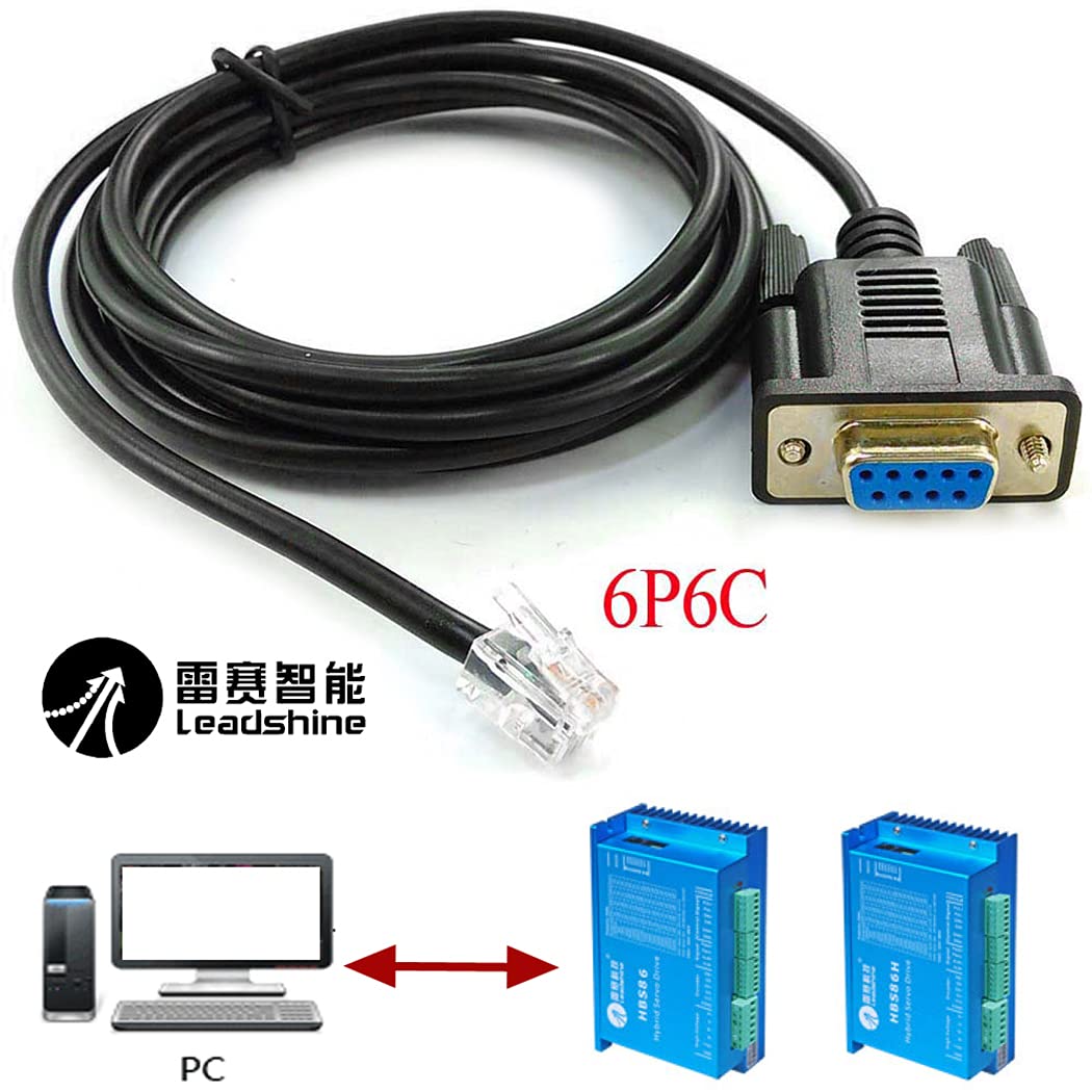 Usangreen Usb Db9 Rs232 To Rj11 Rj12 Serial Cable For Leadshine Servo Stepper Motor Dm432C Dm442 Dm556 6Ft (Db9 To Rj12   Withou