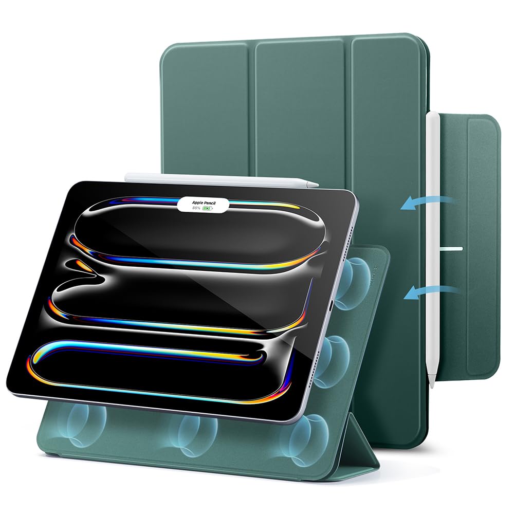 Esr For Ipad Pro 13 Inch Case M4(2024), Powerful Magnetic Attachment, Slim Trifold Stand Case, Supports Pencil Pro And Pencil(Us
