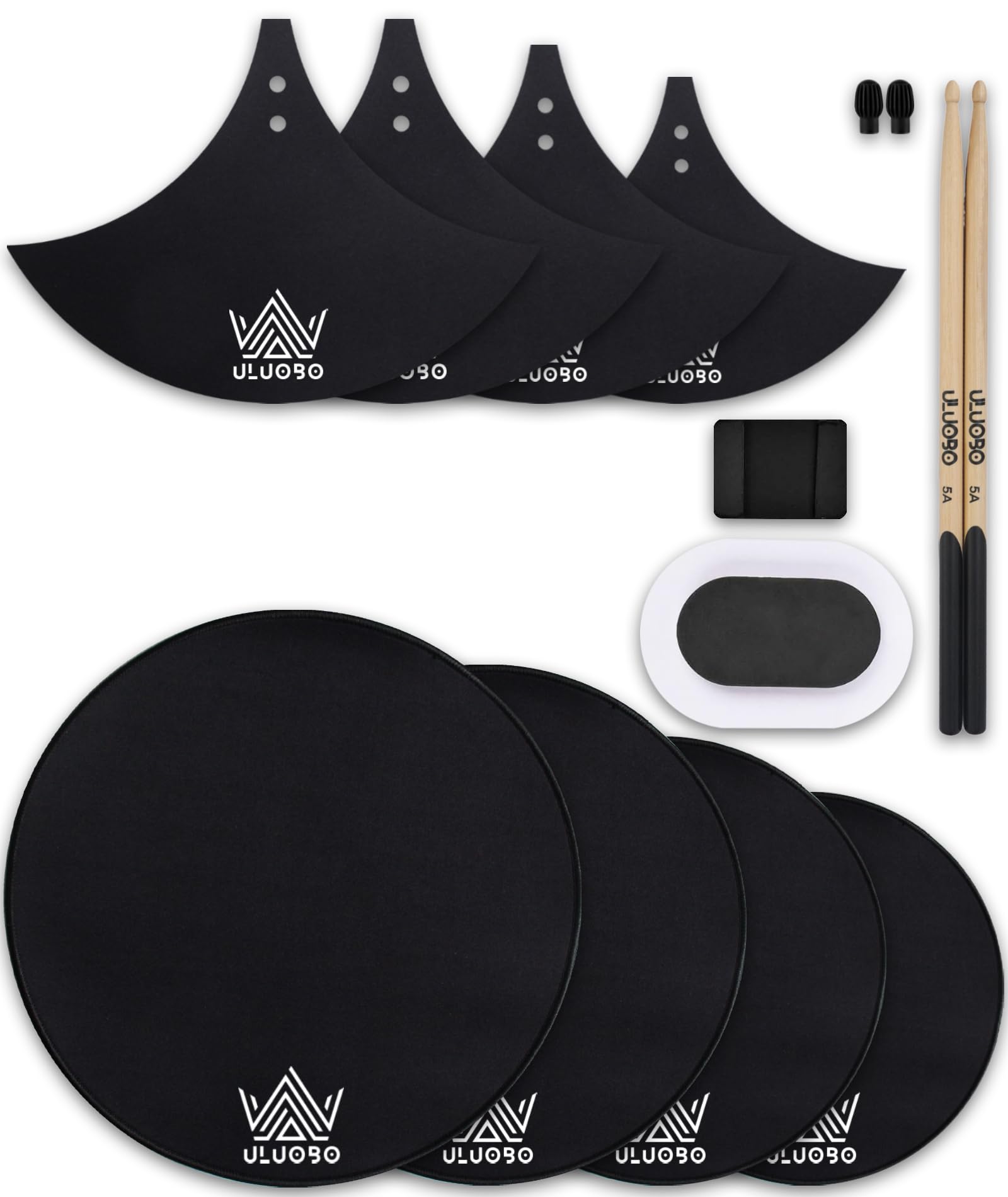 Drum Mute Pads, Drum Silencer Pads Set 12 Pieces with Drum Dampening Pads and Cymbal Mufflers Pads