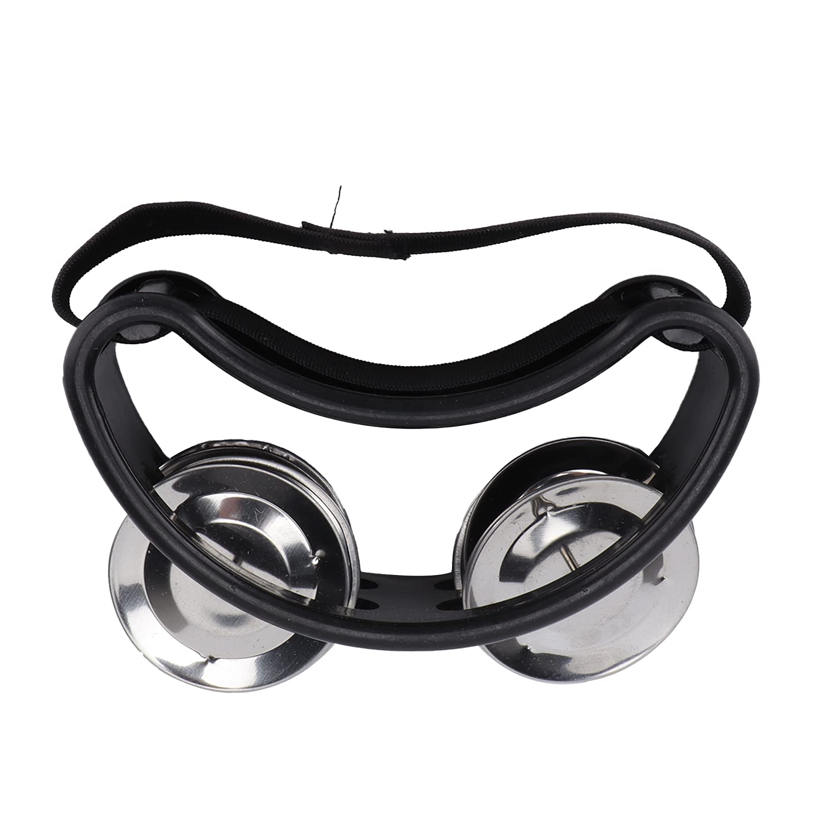 LUCKDANO Foot Tambourine with Elastic Nylon Strap,Foot Tambourine Percussion Foot Shaker Easy to Use Suitable for Playing Drums 