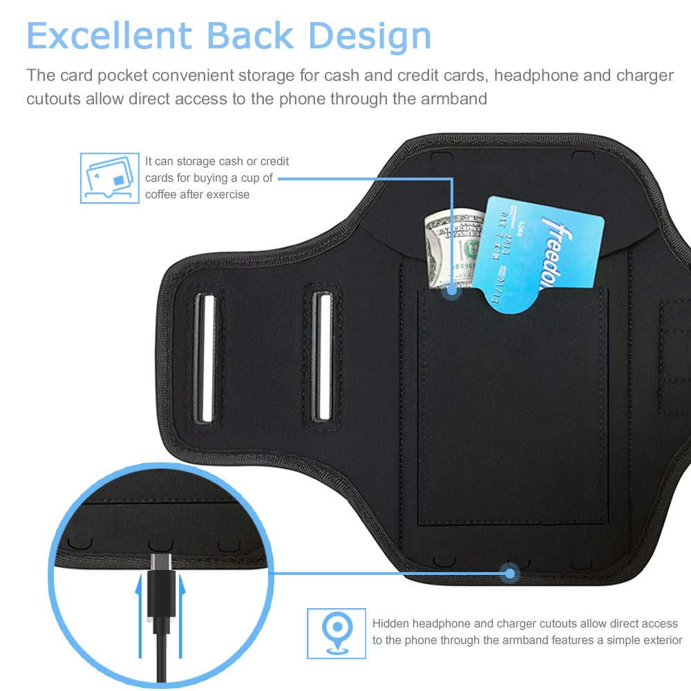 Galaxy A54 A53 A52 Armband, Jemache Water Resistant Gym Running Workouts Arm Band For Samsung Galaxy A51 A52 A53 A54 5G With Car