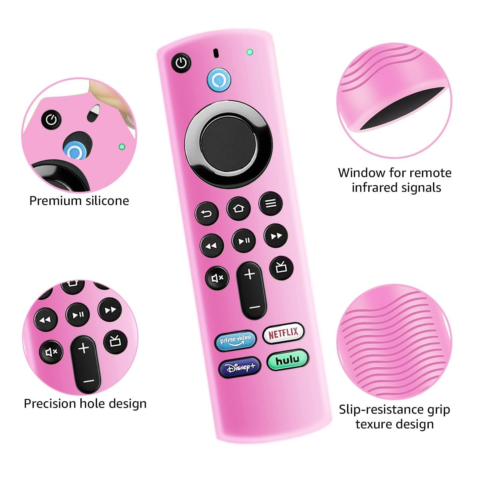 Climberer Firestick Remote Cover, 3 Pack Compatible With Fire Tv Stick 4K, Easy To Find, Comprehensive Protection, Ergonomic Des