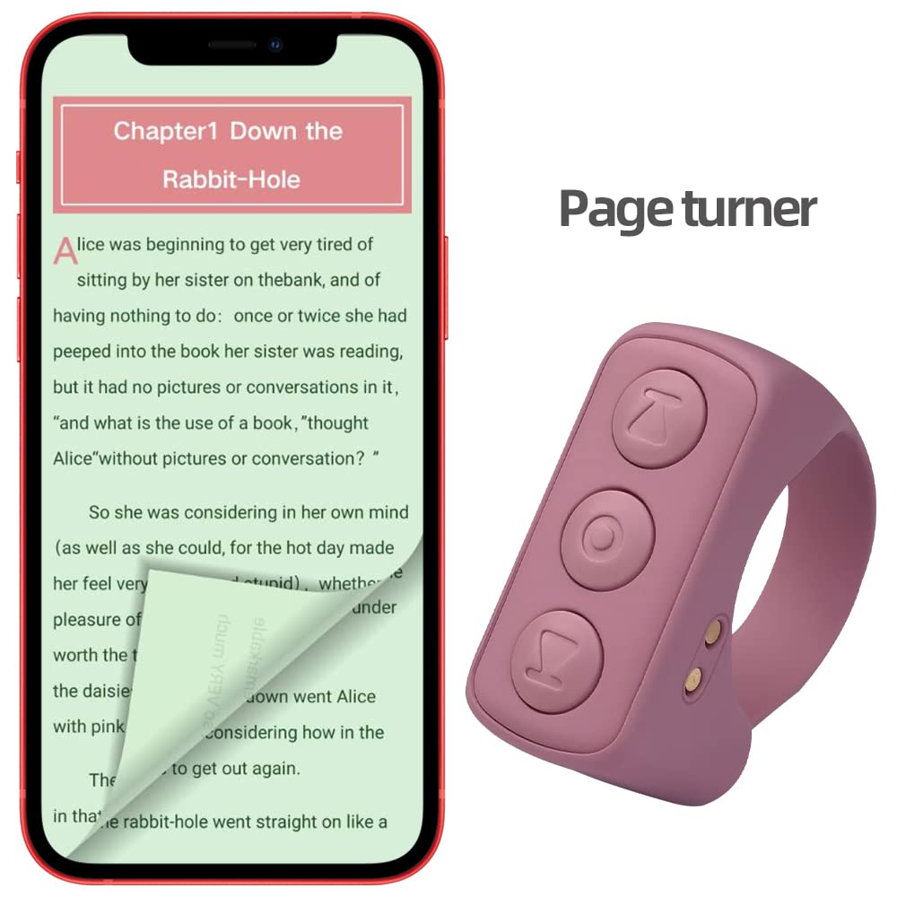 Tiktok Remote Control Page Turner, Wireless Bluetooth Camera Video Recording Remote, Tik Tok Scrolling Ring For Iphone, Ipad, Io