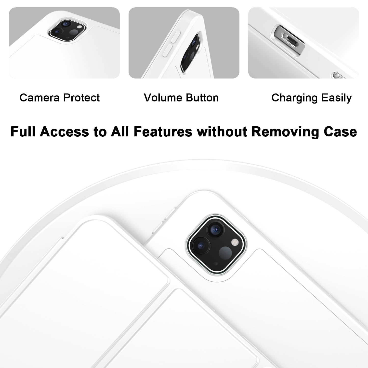 Zryxal New Ipad Pro 13 Inch Case M4 (2024 Model, 7Th Generation) With Pencil Holder, Smart Ipad Case [Support Pencil Pro And Pen