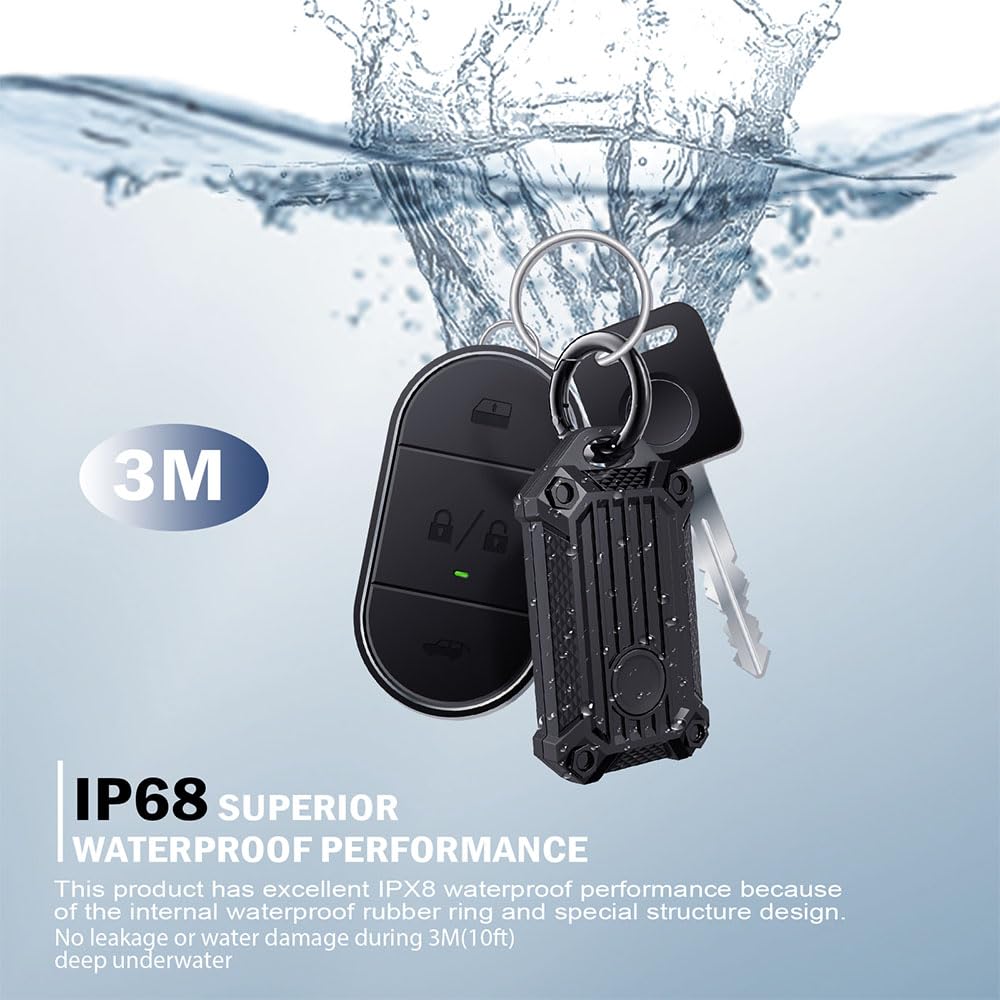 CMZZ Samsung Galaxy SmartTag2 Waterproof Case Holder - Scratch Resistant, Keychain, Black 4-Pack