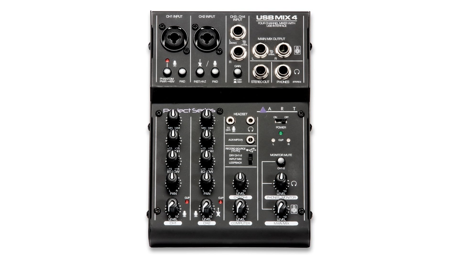 Art Usbmix4 Four Channel Mixer/Usb Audio Interface
