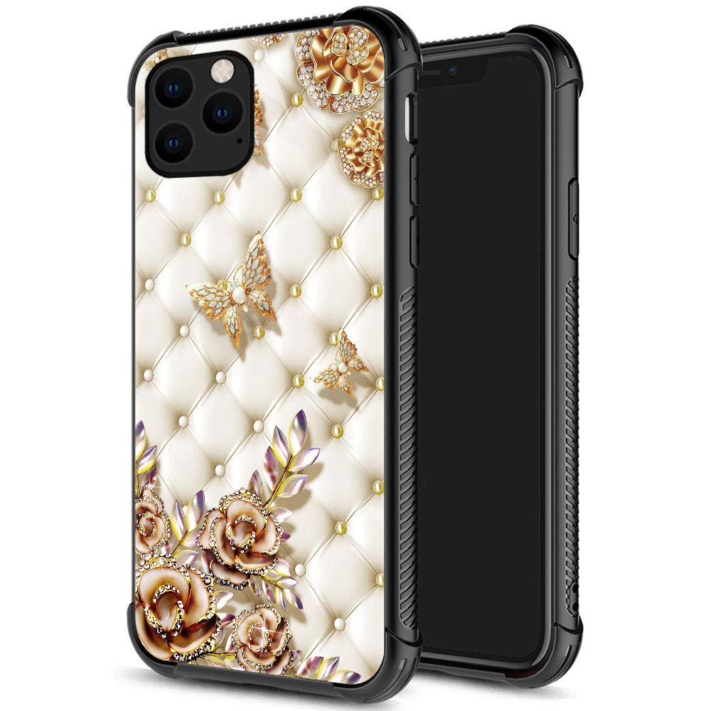 Zhegailian Case Compatible With Iphone 12 Pro Max,Diamond Butterfly Case For Iphone 12 Pro Max For Girls Women,Pattern Design An