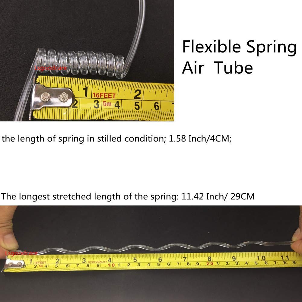 Lsgoodcare Replacement Coil Tube White, 20Pcs Acoustic Air Tube Audio Tube With Earbuds Compatible For Motorola Kenwood Icom Midland Two Way Radio Walkie Talkie Ear Piece