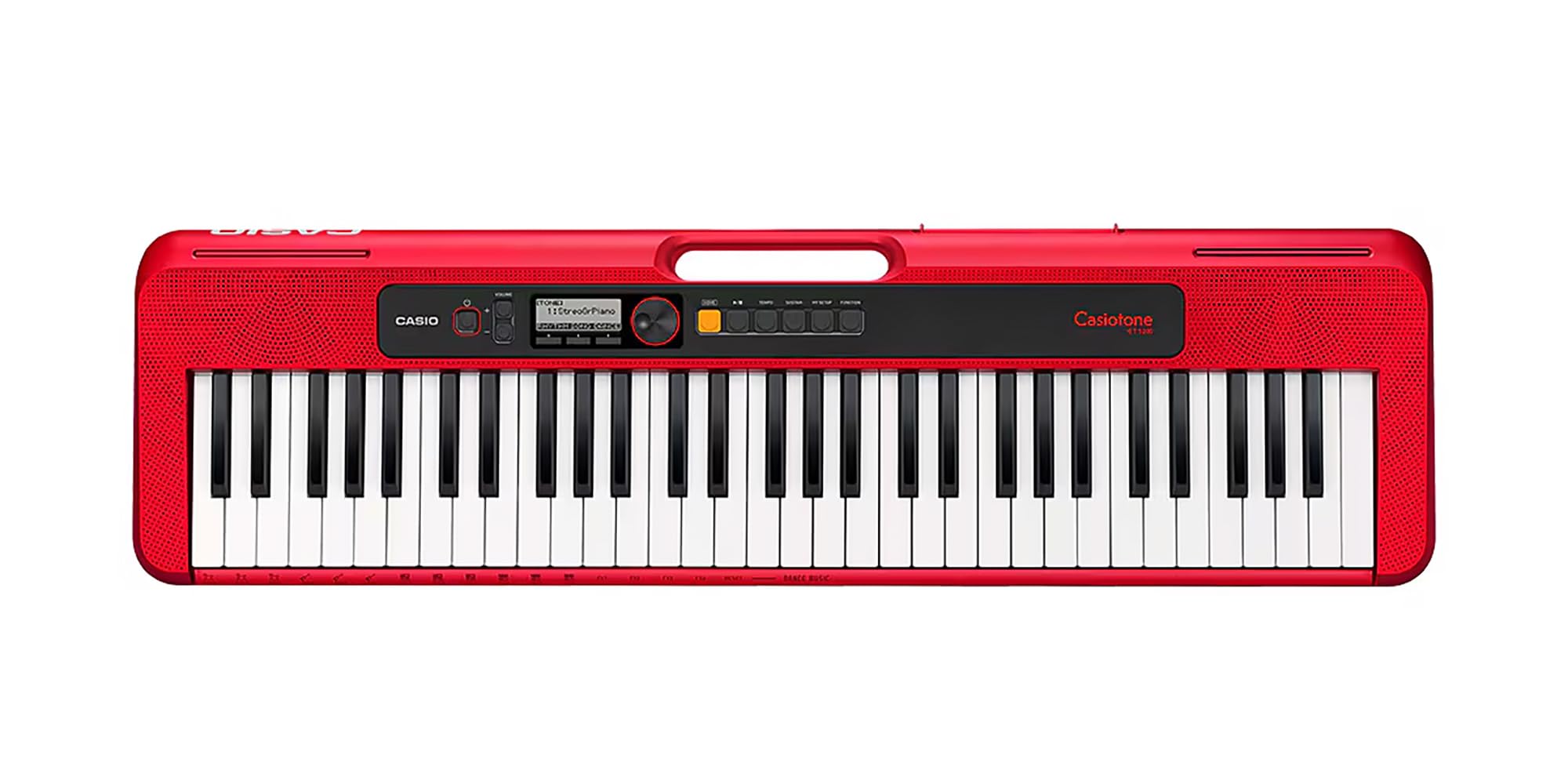 Casio Casiotone Ct S200Rd 61 Key Portable Keyboard   Red Bundle With Headphones, Austin Bazaar Instructional Video And Polishing