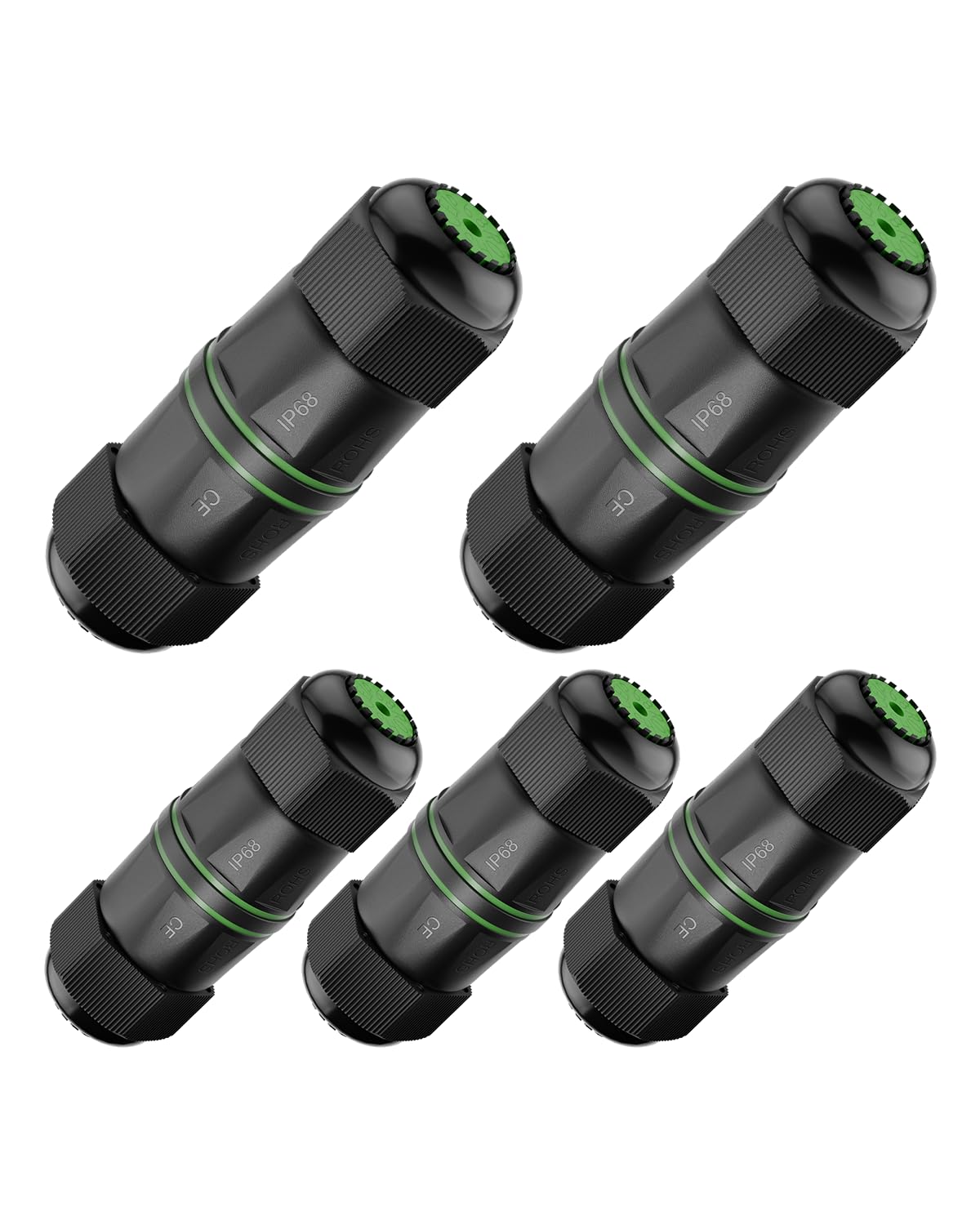 Leenue Waterproof Rj45 Coupler Cat6, Ip68 Waterproof Ethernet Coupler Female To Female, Gold Plated And Shielded Outdoor Ethernet Coupler For Cat6/Cat5E/Cat5 Network Cables Poe, 2 Pack