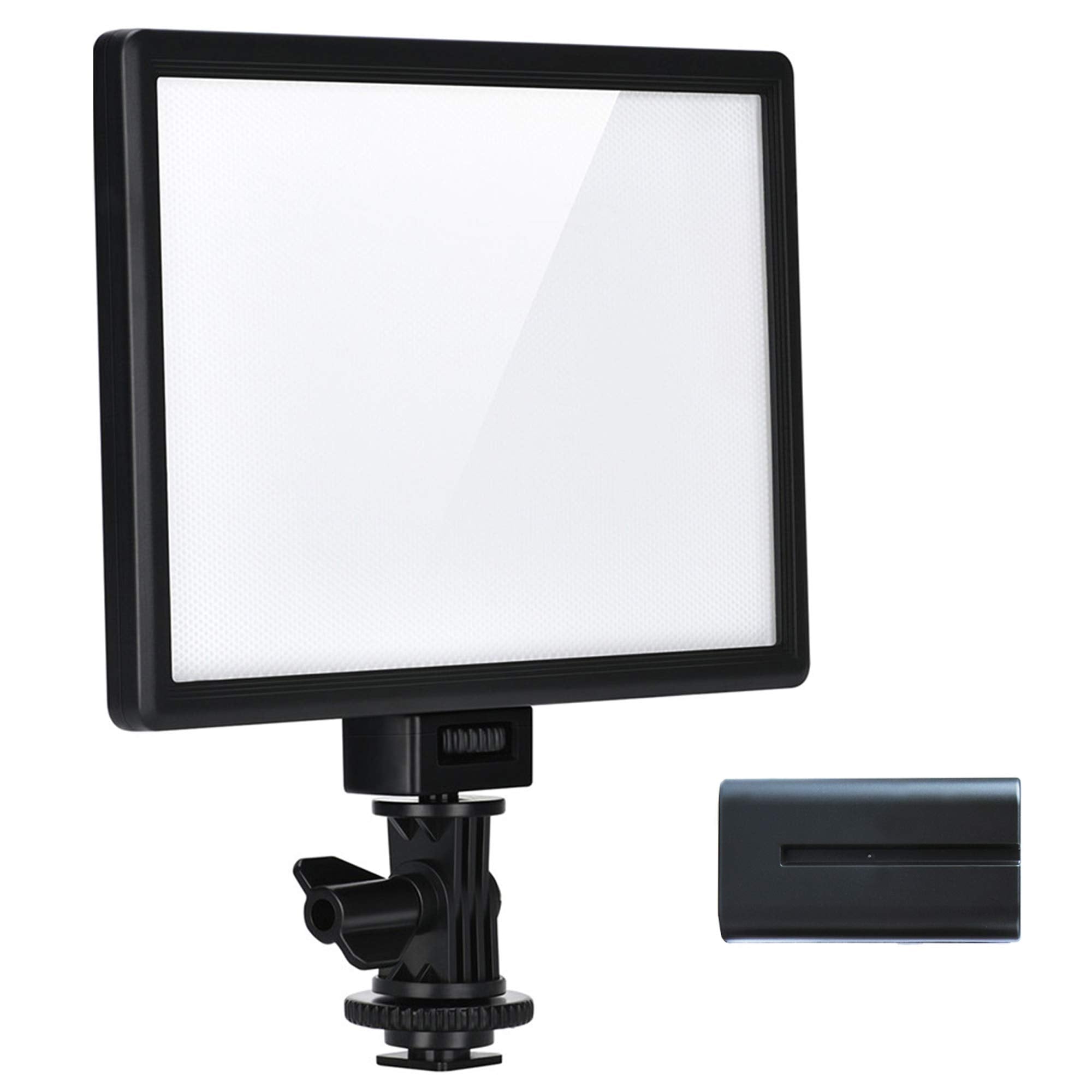 VILTROX L116T LED Photography Light Kit with NP-F550 Battery, 3300K-5600K Super Thin On Camera LED Key Light Panel for Photograp