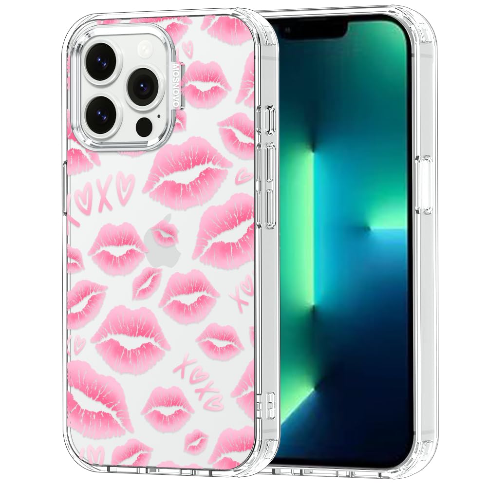 MOSNOVO for iPhone 13 Pro Case, Shockproof Military-Grade Protection 6.6ft Drop Tested, Clear Phone Case for iPhone 13 Pro, XOXO