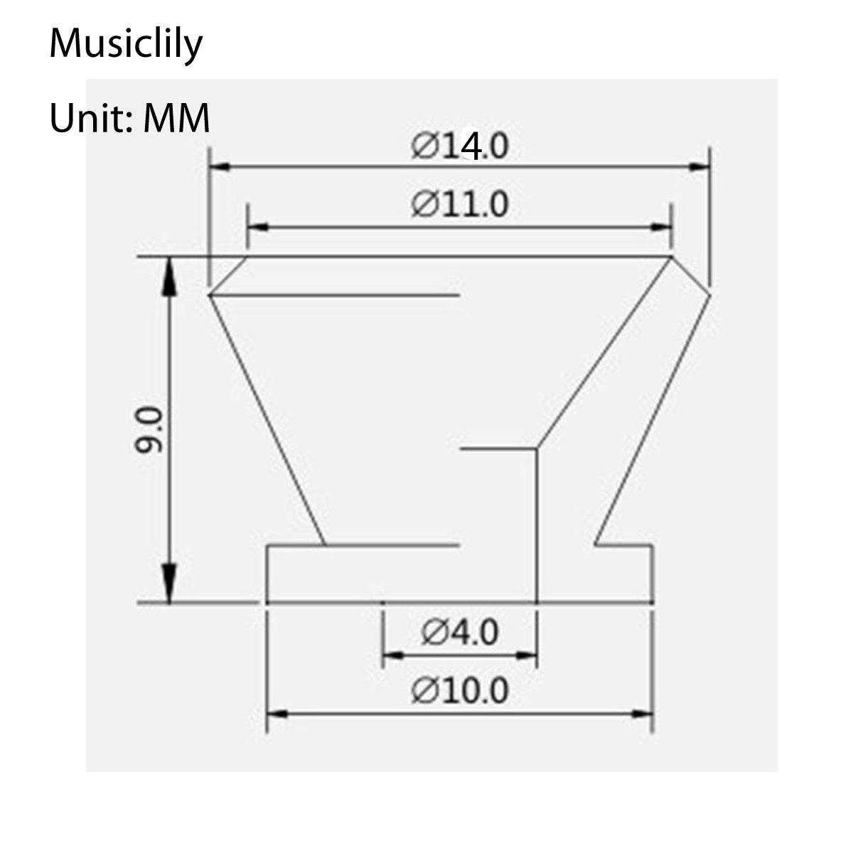 Musiclily Metal Guitar Strap Buttons End Pins For Acoustic Classical Electric Guitar Bass Ukulele,Chrome(Pack Of 4)