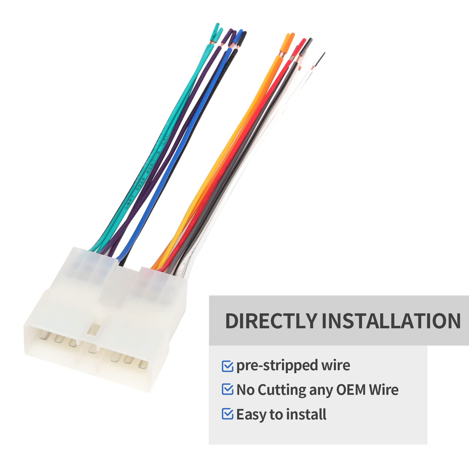 Red Wolf Car Radio Stereo Wiring Harness For Select 1985 1997 Geo Metro Prizm Isuzu Trooper Install Aftermarket Cd Player Receiver Wire Connector Cable Plug Adapter