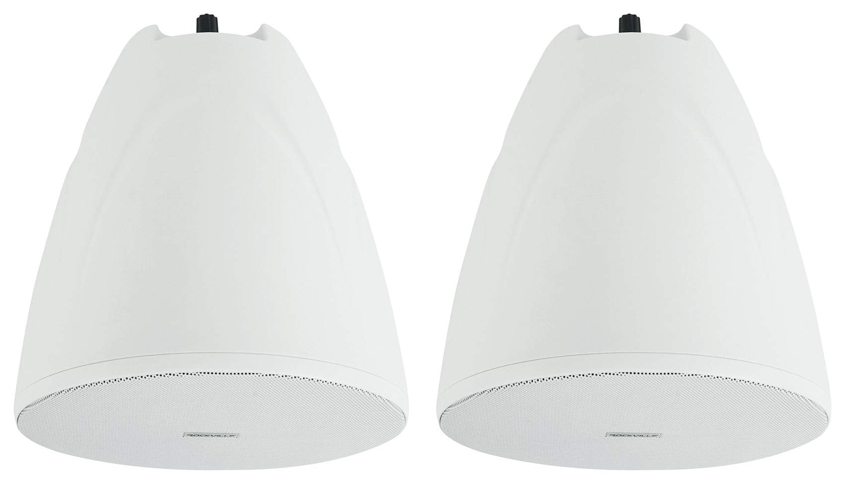 Rockville PEN-65T White 6.5 70V/100V/8-Ohm Hanging Pendant Speakers, Crisp Audio, Simple Setup, Sturdy Design, Perfect for Offic