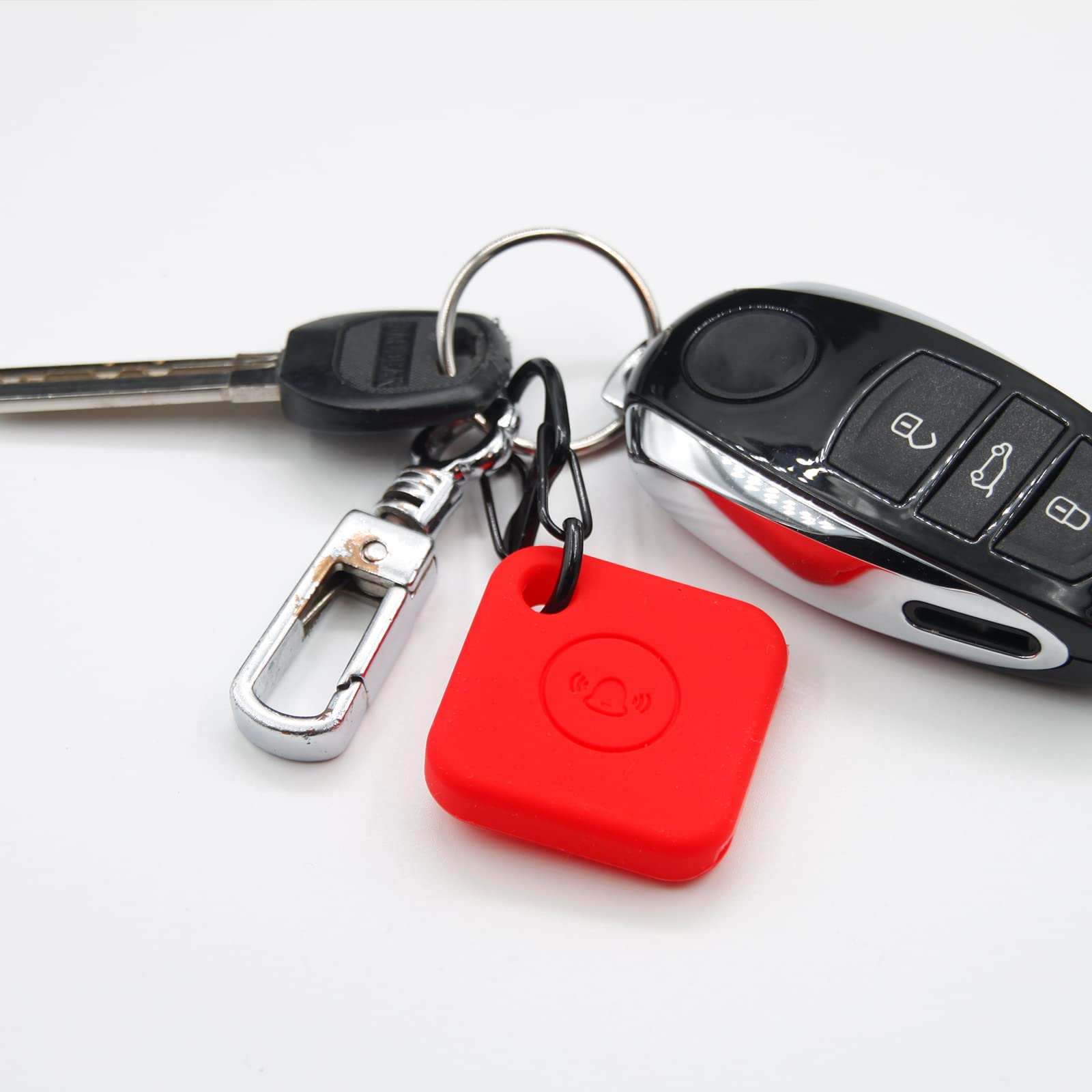 Silicone Case For Tile Mate 2020 & 2018 With Keychains, 2 Pack Anti Scratch Protective Cover With Carabiner (Navy/Fluorescent Gr