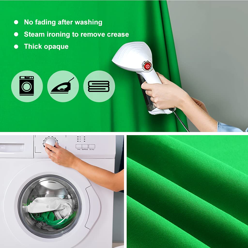 Cpliris 10X12Ft Large Green Screen Backdrop For Photography, Chromakey Green Screen Background Polyester Green Fabric For Photos