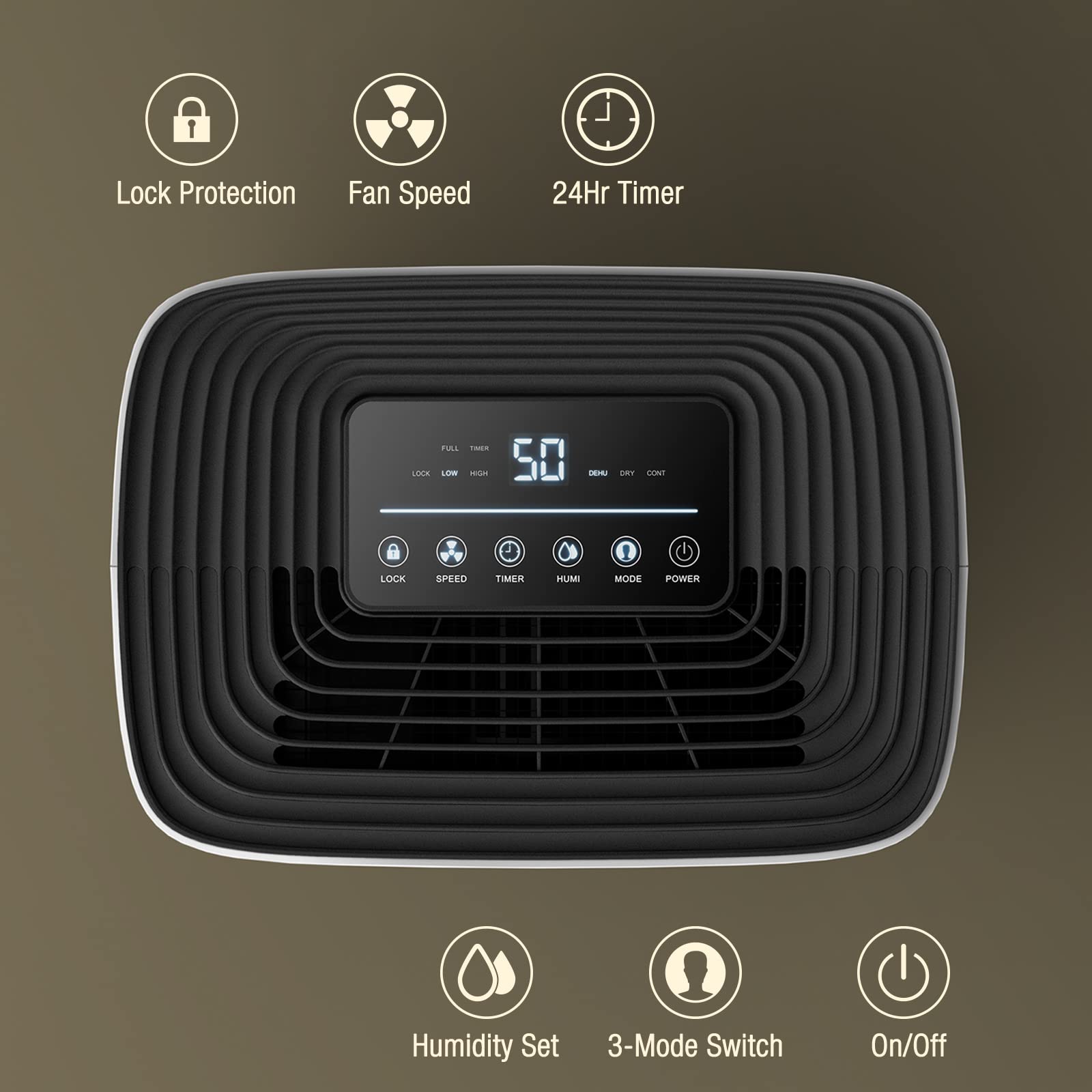 4500 Sq. Ft Dehumidifier With Drain Hose   Ideal For Bedrooms, Basements, Bathrooms, And Laundry Rooms   With Digital Control Pa