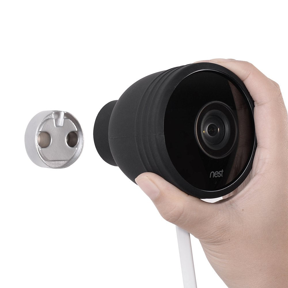 Holaca Compatible For Nest Cam Wall Mount Versatile Aluminum Bracket Compatible For Google Nest Cam Outdoor Security Camera (Whi