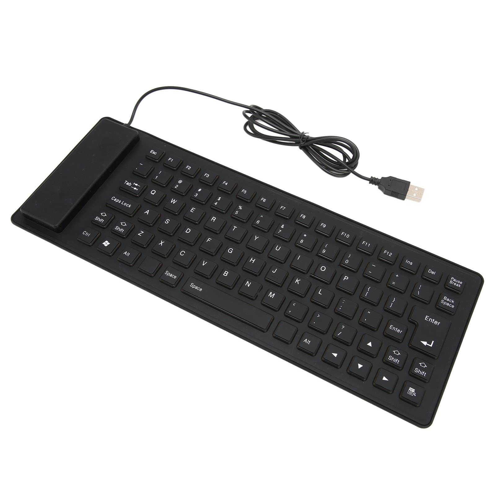 Vbestlife Foldable Silicone Keyboard, Usb Wired 85 Keys Rollup Silent Typing Soft Touch Keyboard, Flexible Keyboard For Laptop A