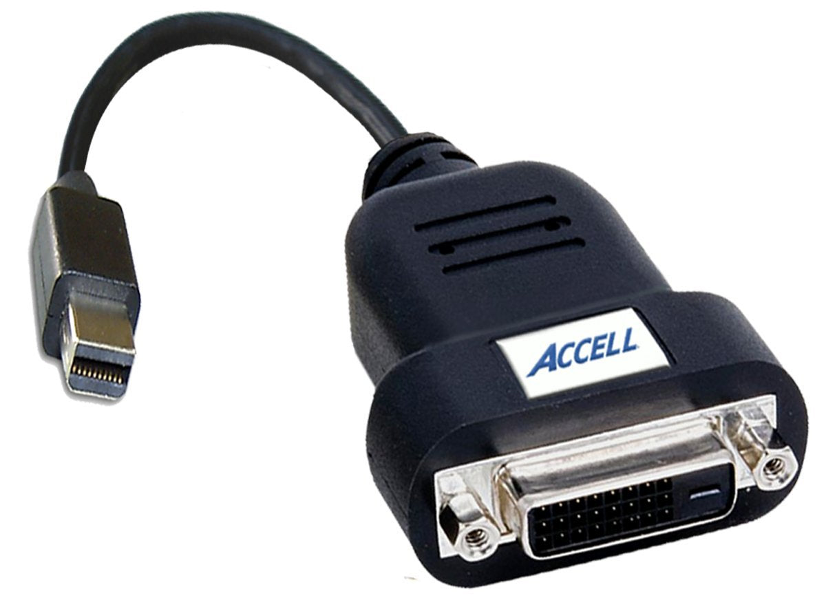 Accell Mdp To Dvi Adapter   Mini Displayport To Dvi D Single Link Active Adapter   Amd Eyefinity Certified, 1920X1200 (Wuxga)