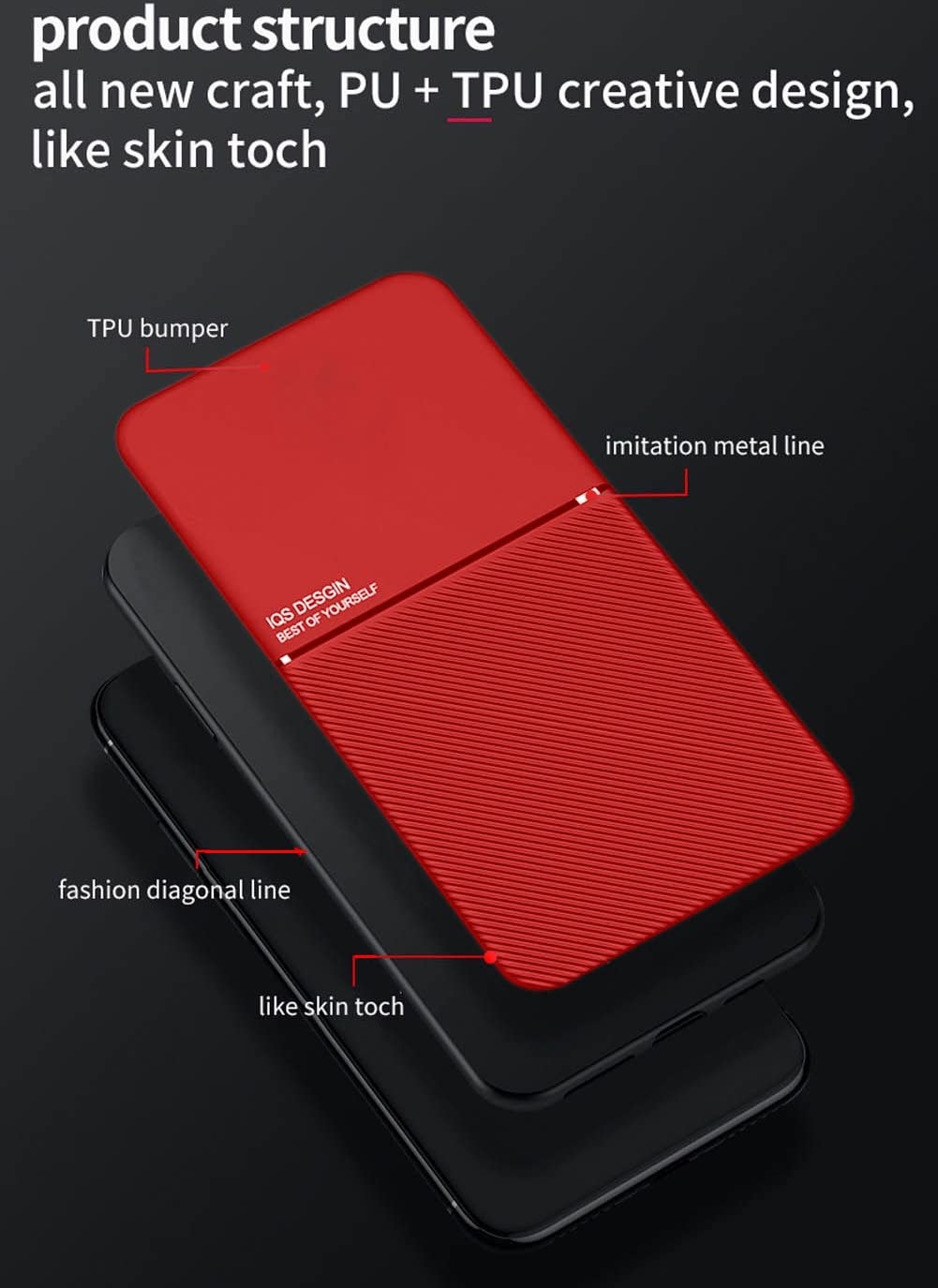 Kepuch Mowen Case Cover Bumper Built In Metal Plate For Samsung Galaxy Note 10+/10 Plus   Red
