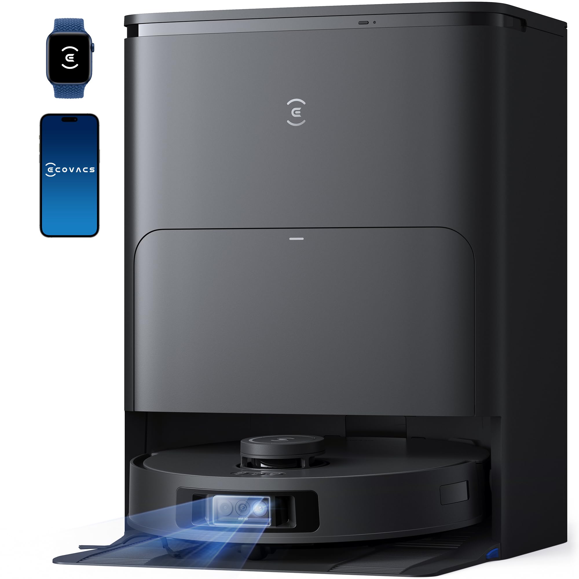 Ecovacs Deebot T30S Ai Robot Vacuum And Mop, 11000Pa, Truedge Adaptive Edge Mopping, Zerotangle Technology, Ai Instant Re Mop, H