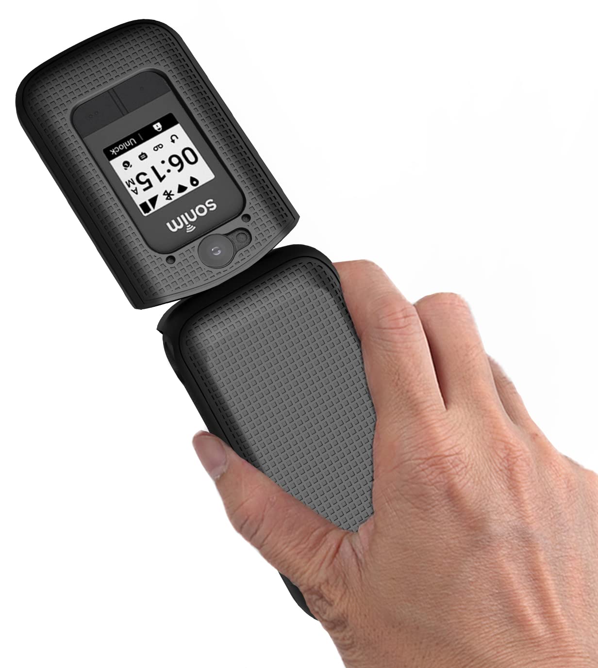 Nakedcellphone Case For Sonim Xp3 Plus Flip Phone, Slim Hard Shell Protector Cover For T Mobile/Verizon Xp3Plus Xp3900   Black