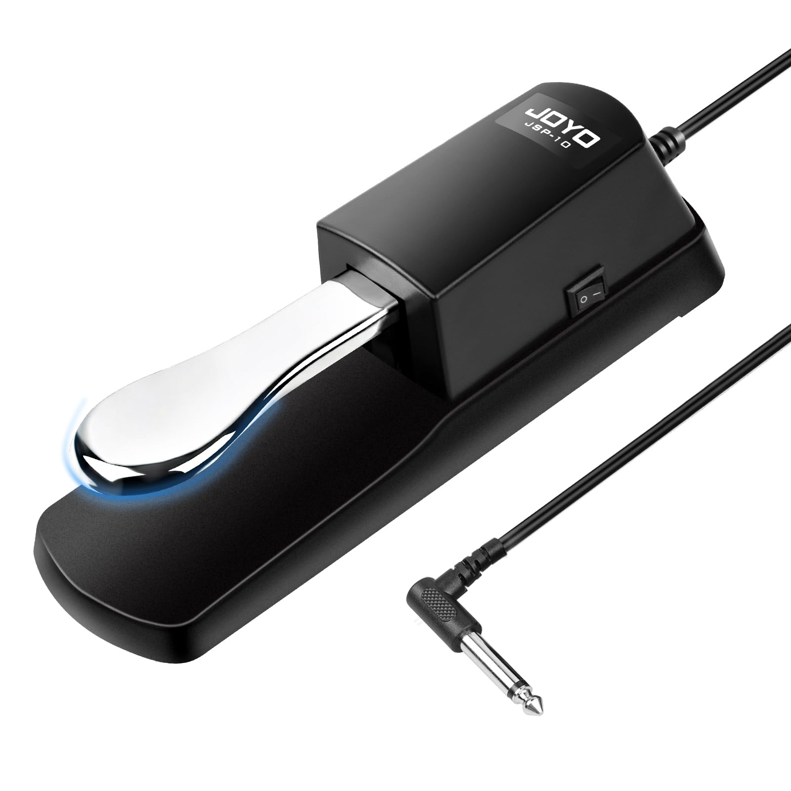JOYO Sustain Pedal for Keyboard Piano Universal Metal Foot Controller with Polarity Switch 5ft Cable for Digital electric Piano 