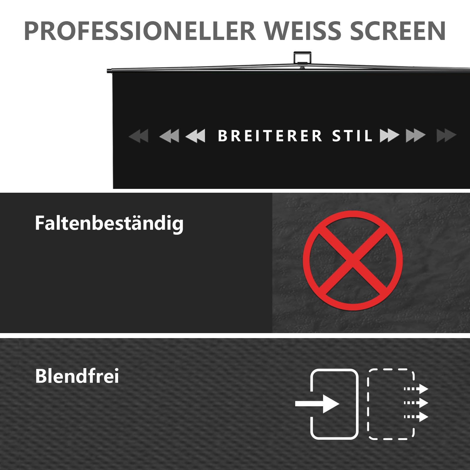 ?Wider Style? Raubay 78.7 X 78.7In Large Collapsible Black Backdrop Screen Portable Retractable Panel Photo Background With Stan