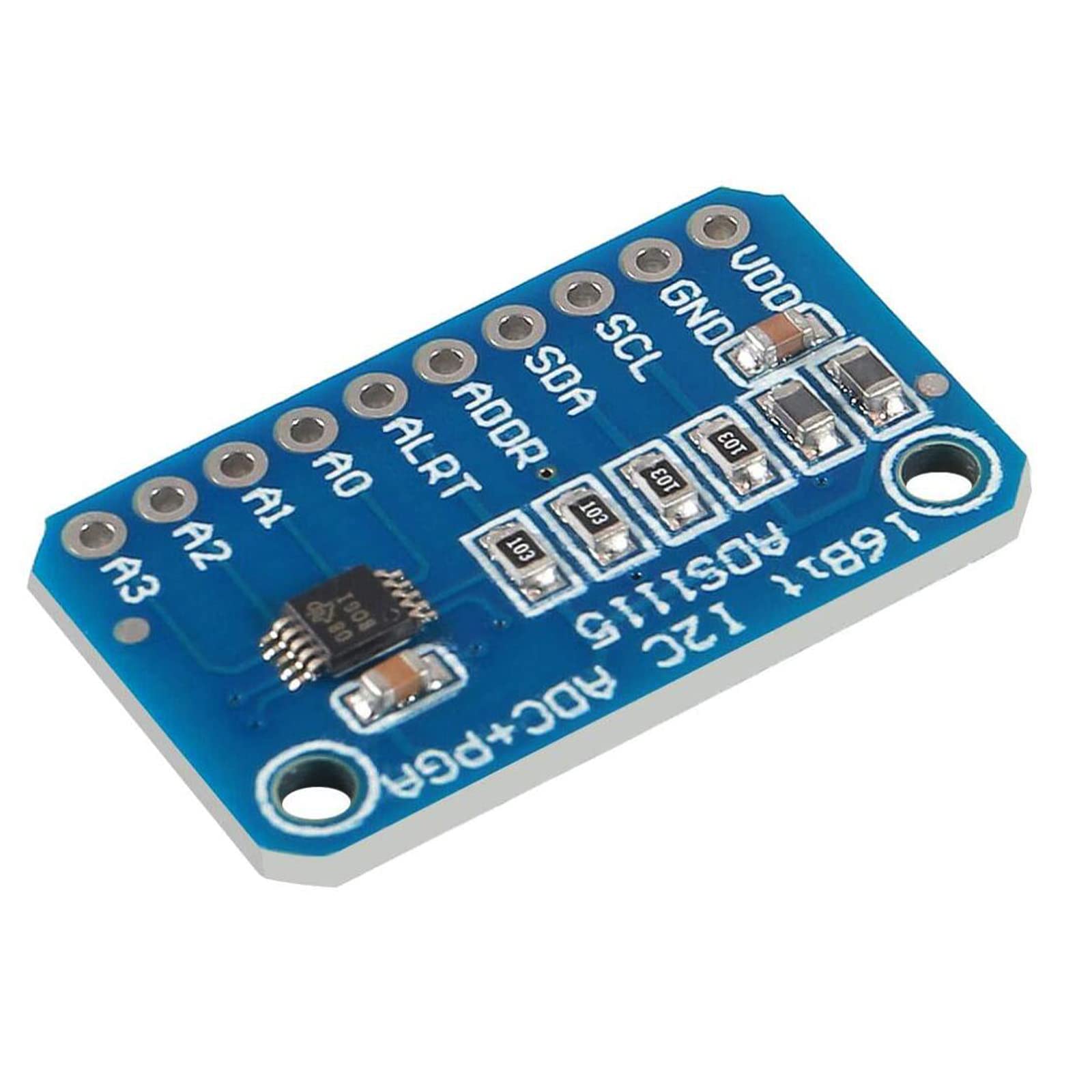 Aediko 2Pcs Ads1115 16 Bit 16 Byte 4 Channel I2C Iic Analog To Digital Adc Pga Converter Module With Programmable Gain Amplifier