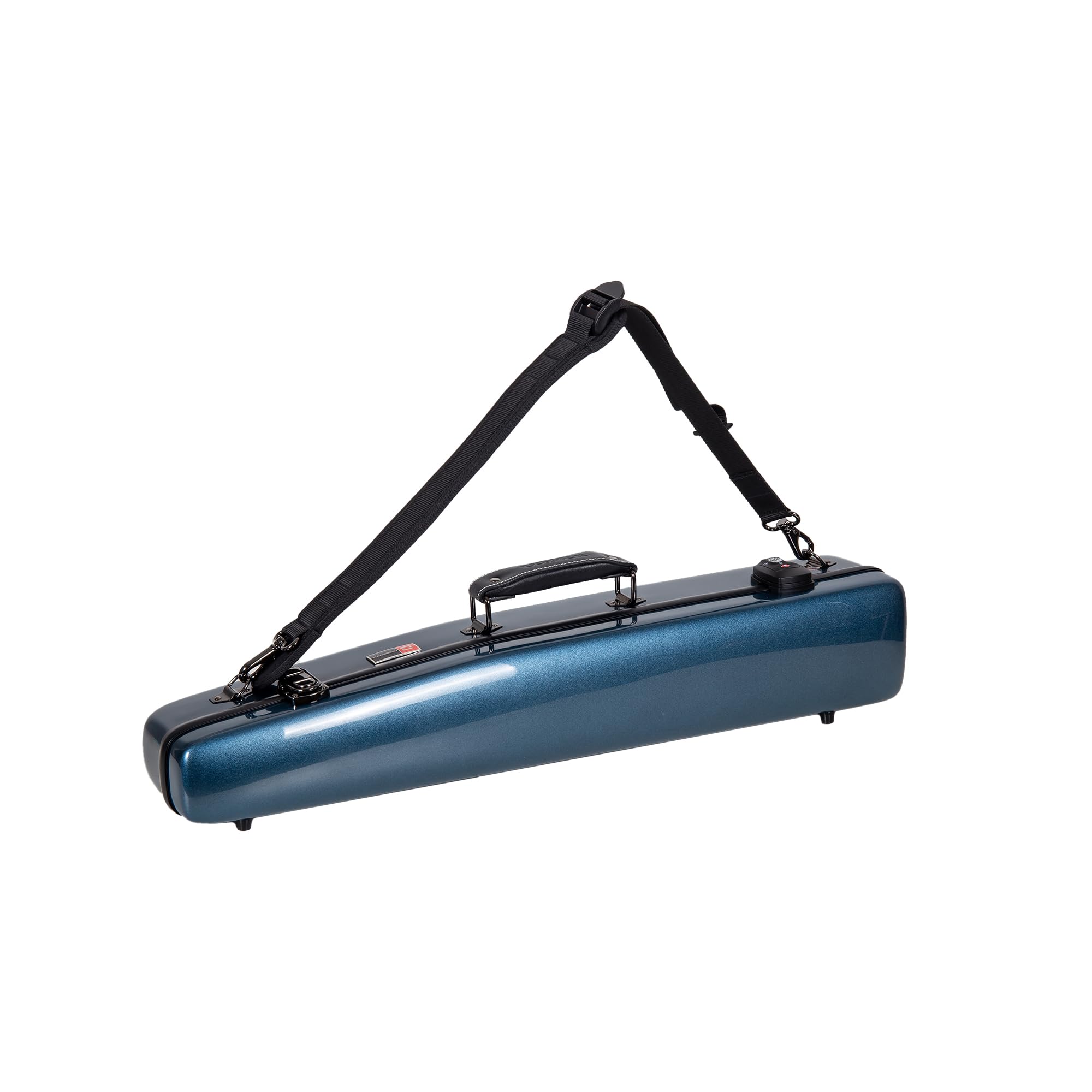 Crossrock Pro Grade Straight Soprano Saxophone Case | Sapphire Blue Gloss, Tsa Lock, Elite Protection, Detachable Backpack Strap