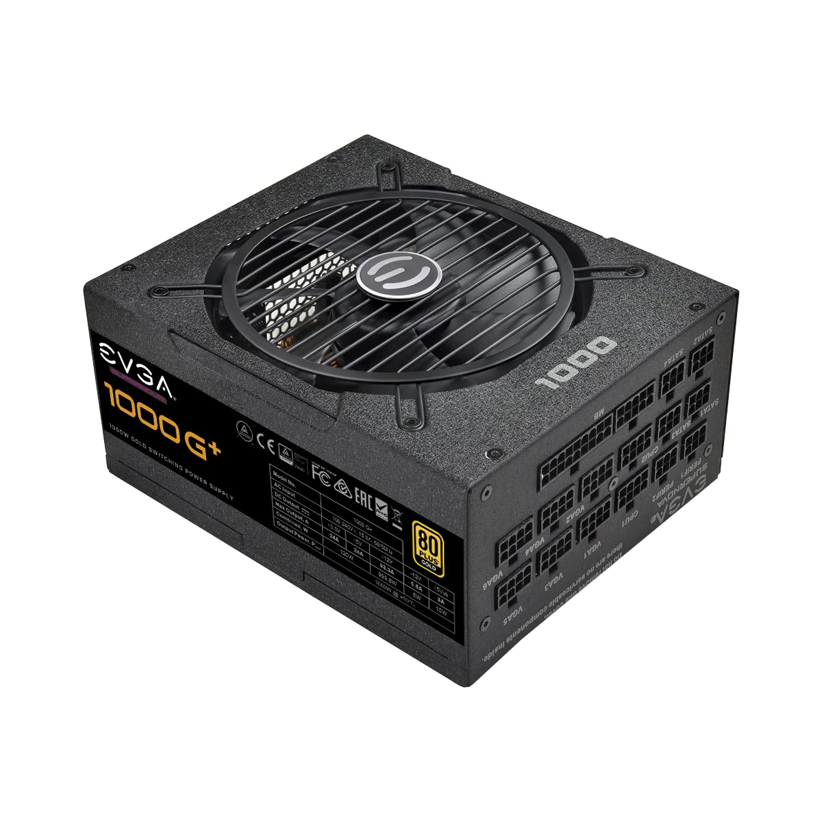 Evga Supernova 1000 G+, 80 Plus Gold 1000W, Fully Modular, Fdb Fan, 10 Year Warranty, Includes Power On Self Tester, Power Suppl