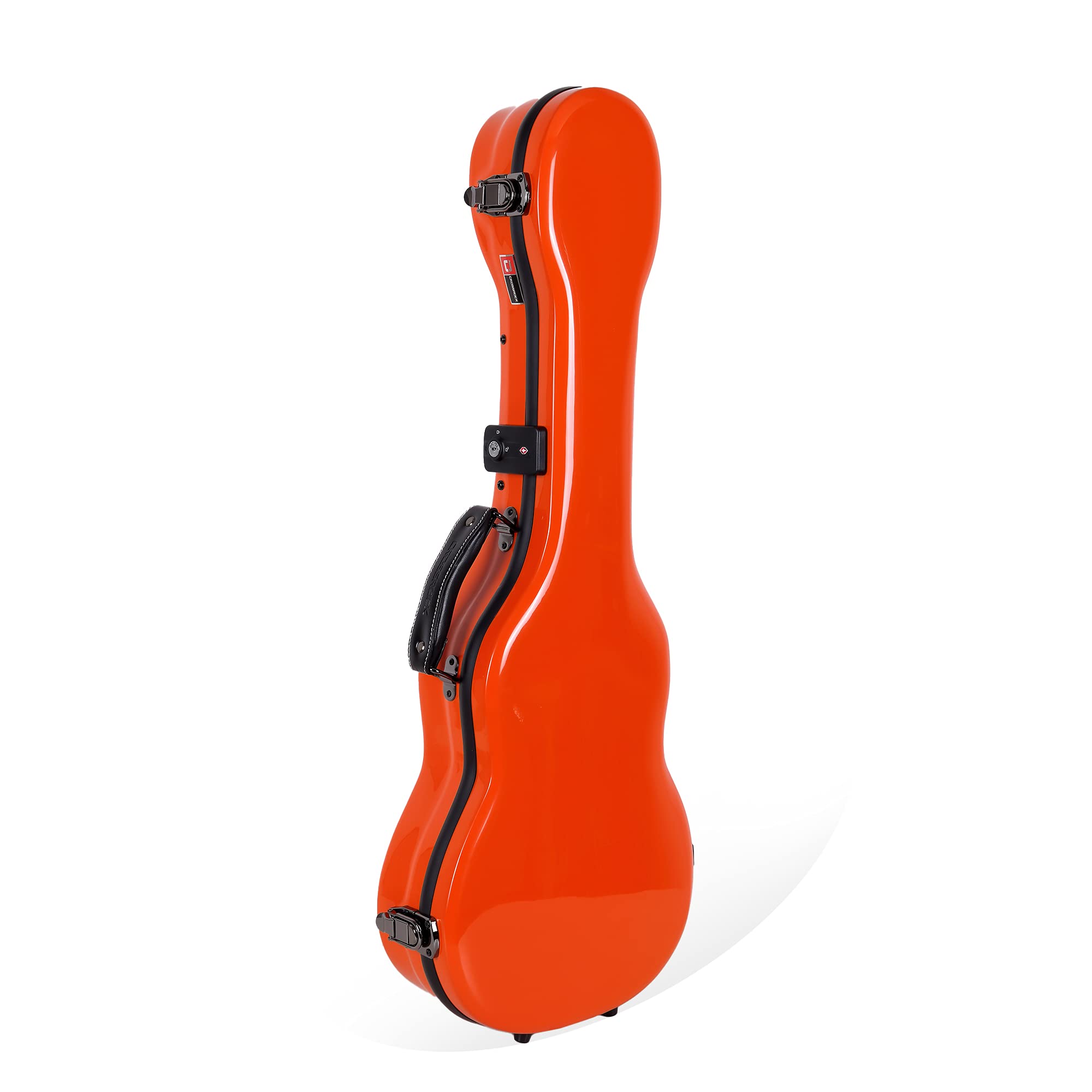 Crossrock Deluxe Fiberglass Baritone Ukulele Case with TSA Lock, Orange (CRF2020BUOR)