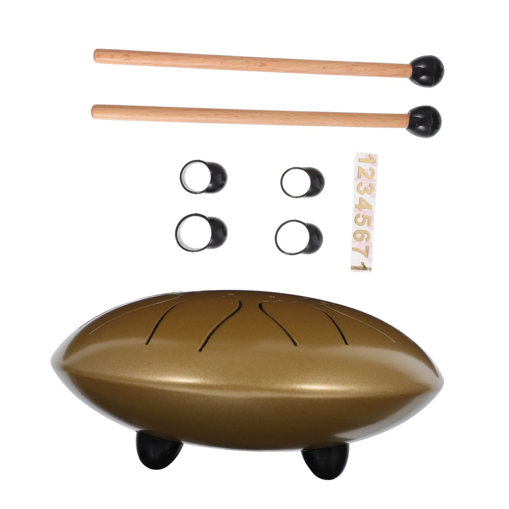 Excluzo 1 Set Steel Tongue Drum Ethereal Drum Ingenious Craftsmanship Chakra Tongue Drum Healing Drum Convenient Finger Cots Del
