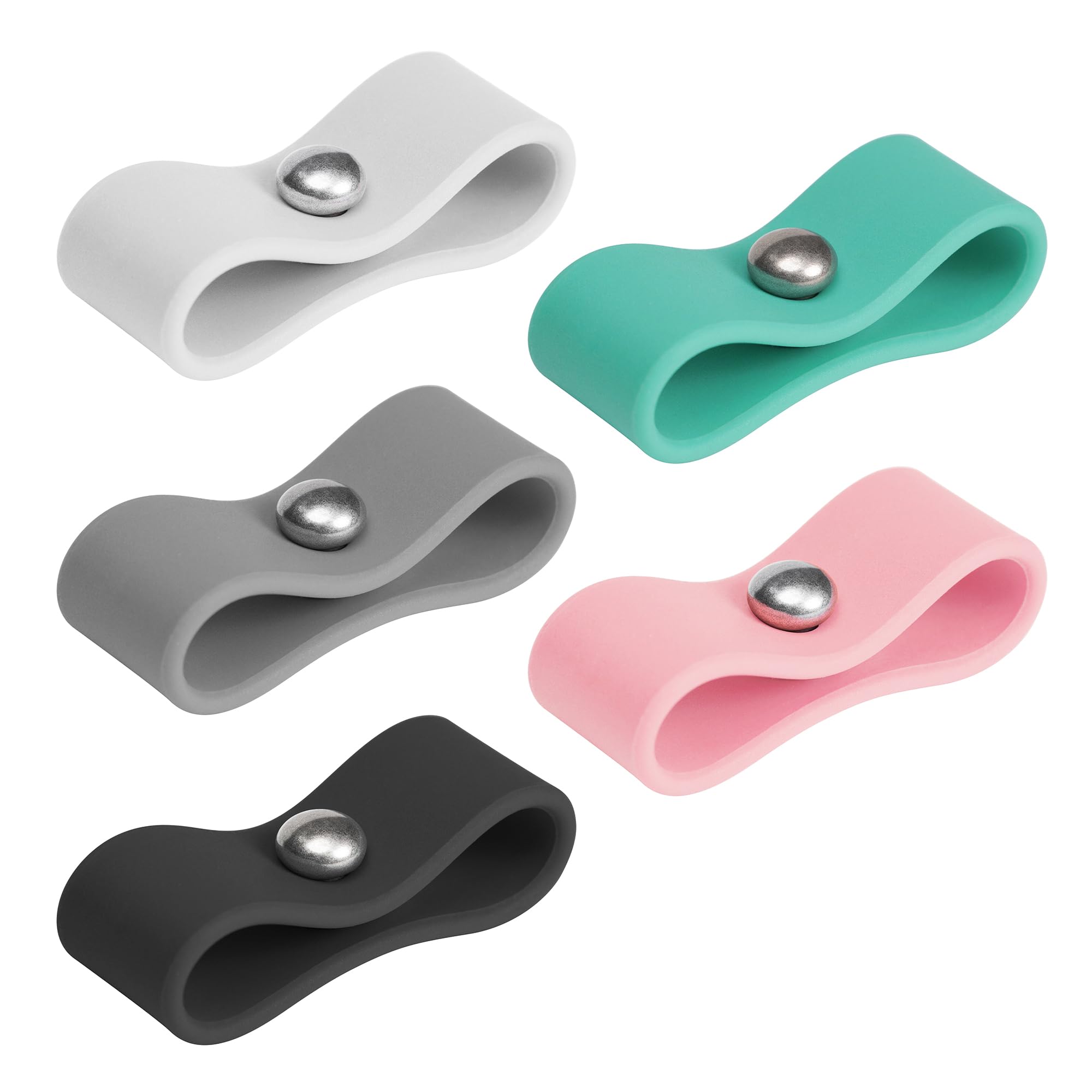 5 Pack Cord Organizer, Ring Cord Keeper, Cable Organizer Usb Holder, Silicone Cable Ties, Reusable Cord Organizer Cable Straps,