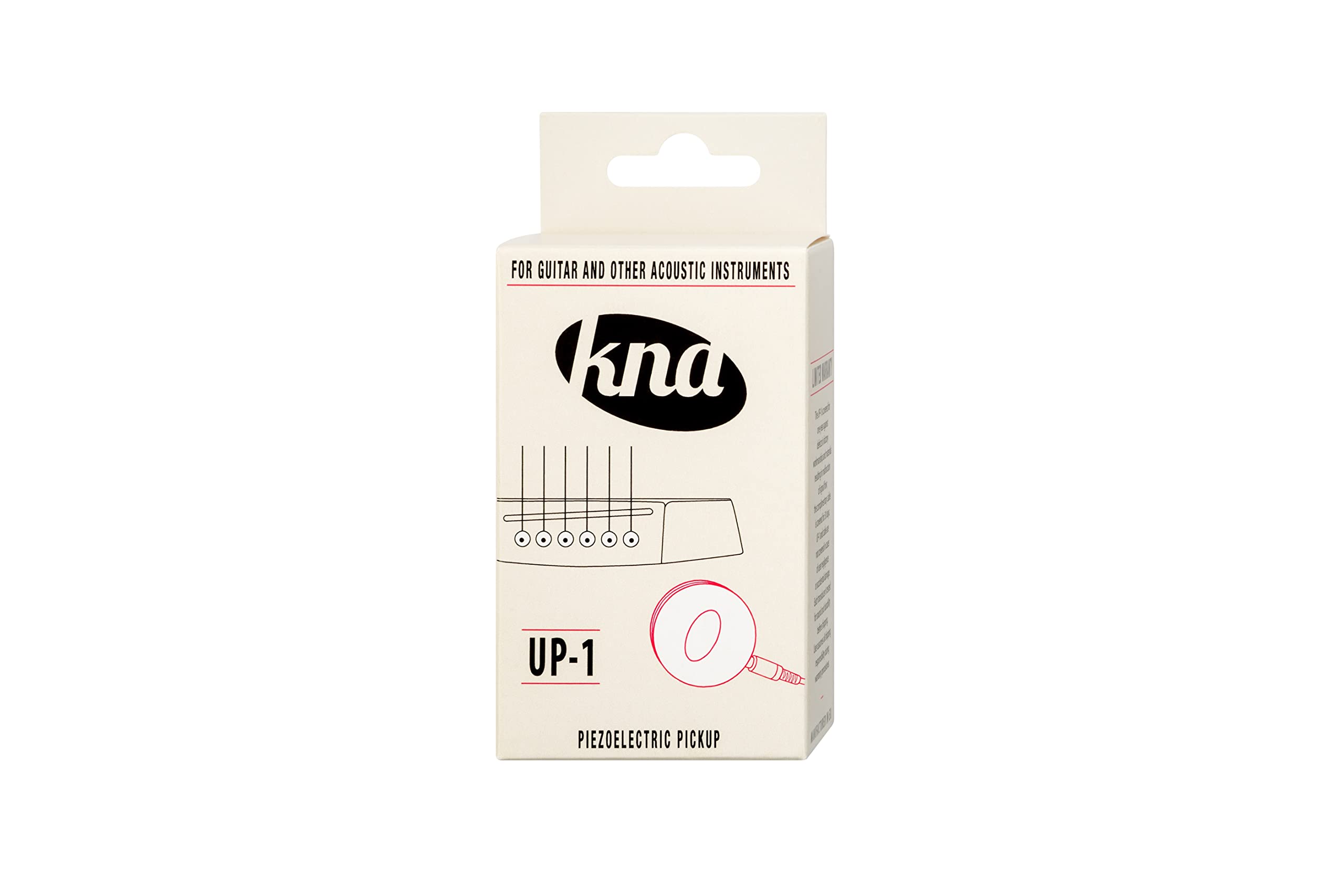 Kna Pickups Universal Stick On Piezo Acoustic, 1/8'' To 1/4'' Instrument Cable Pickup (Up 1)