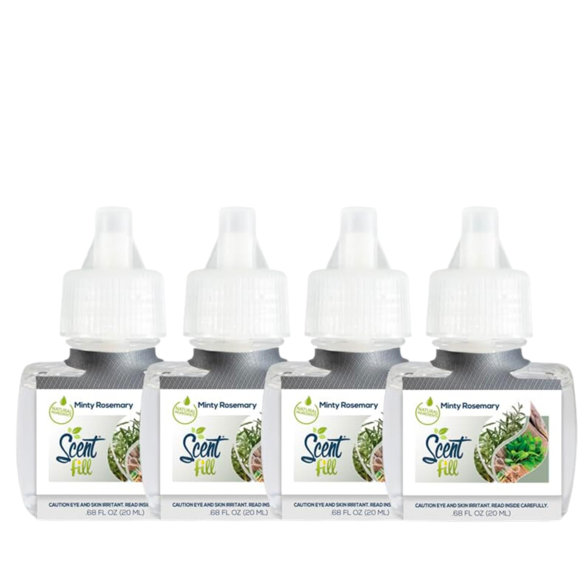 Scent Fill Minty Rosemary Plug In Air Freshener, 4 Scented Oil Refills